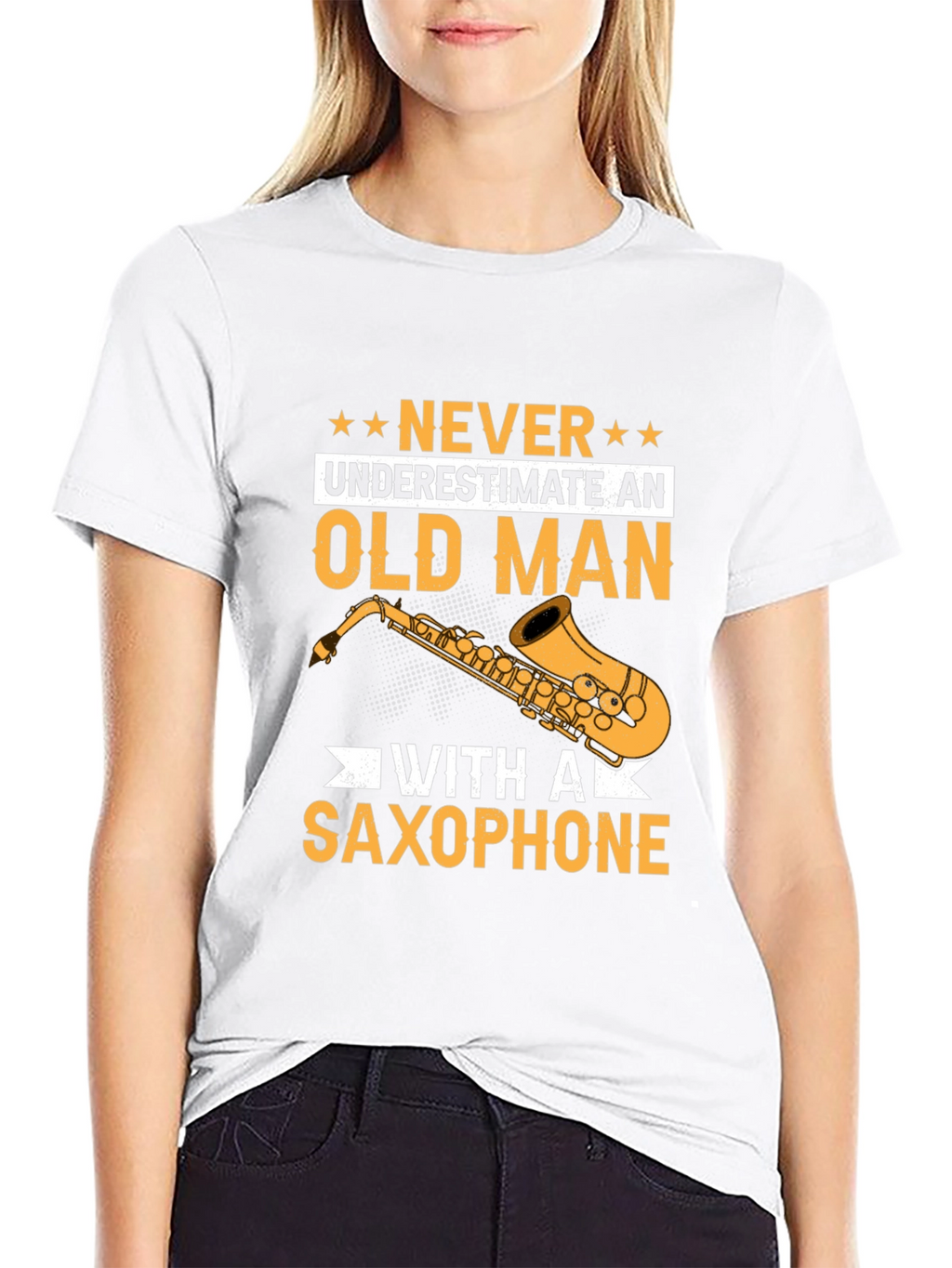 Never Underestimate an Old Man with a Saxophone T-Shirt