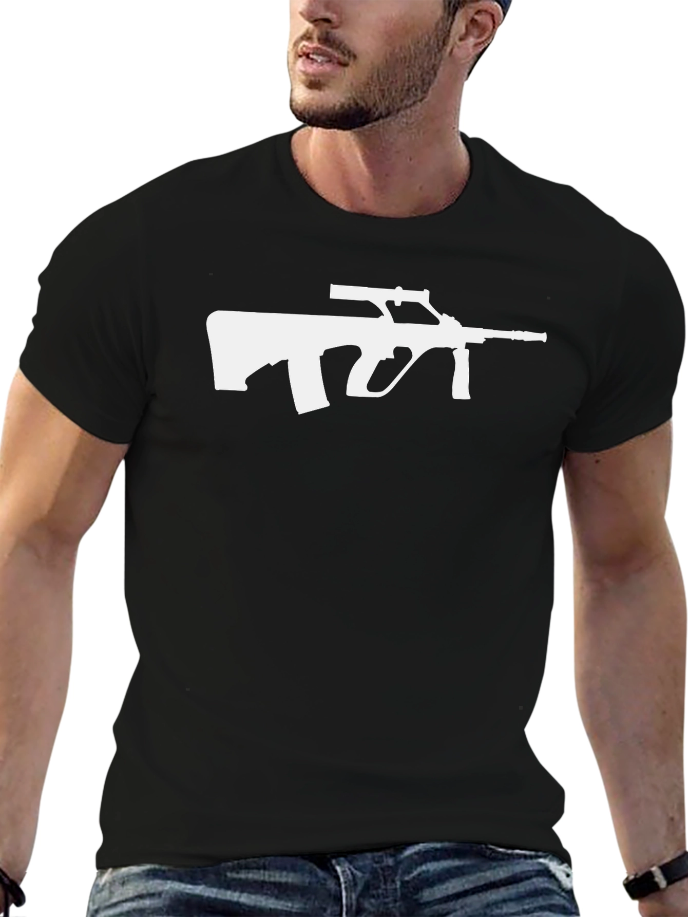 Tactical AUG Rifle Graphic T-Shirt