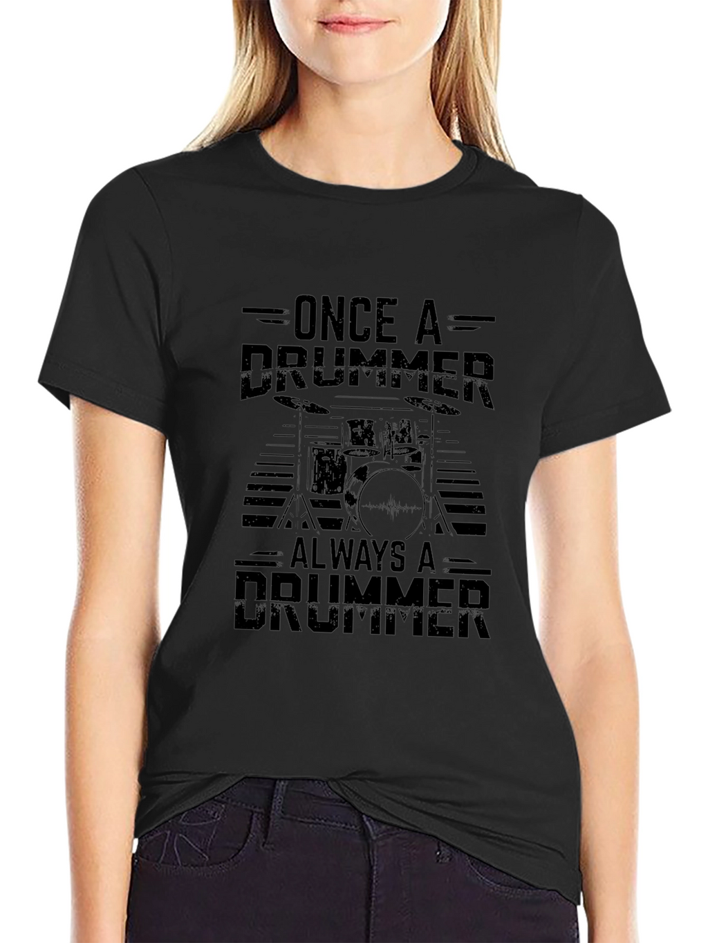 Drummer Graphic T-Shirt - Black