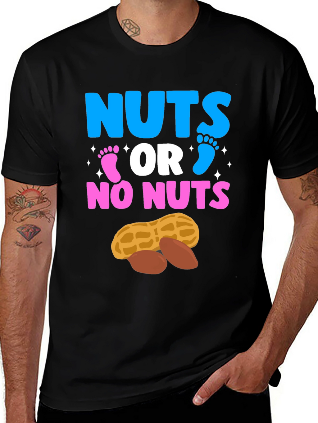 Nuts or No Nuts Gender Reveal T-Shirt