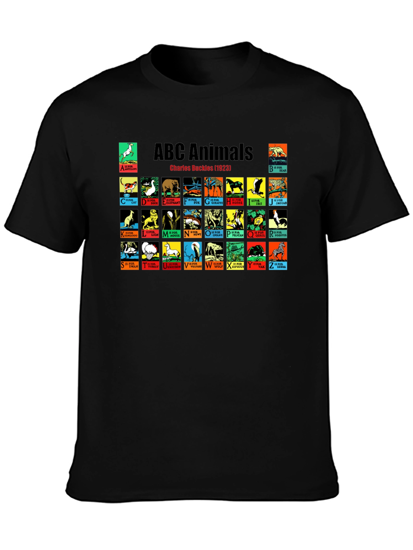 ABC Animals Vintage Style T-Shirt