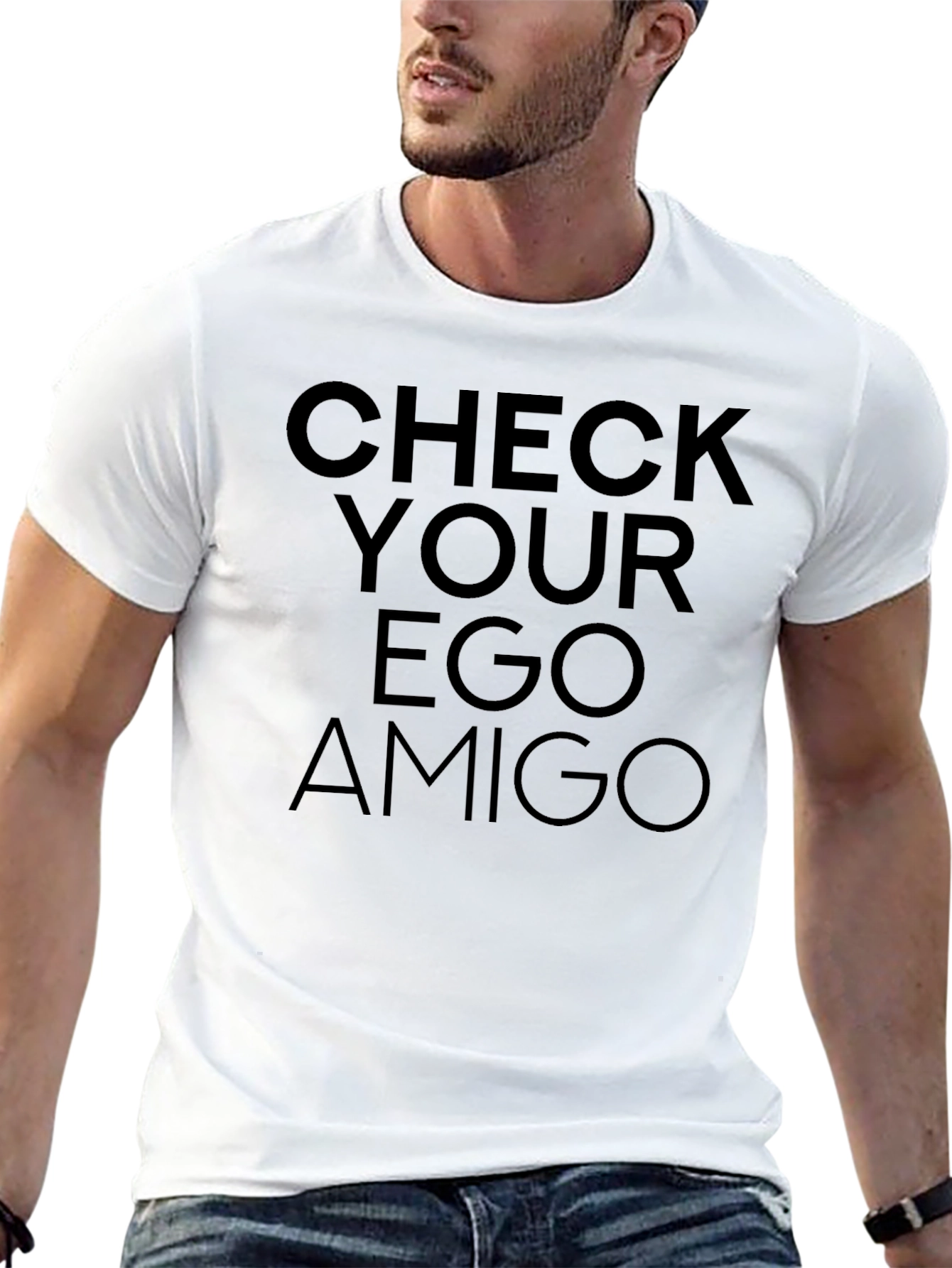 Check Your Ego Amigo Tee - Mens Black T-Shirt