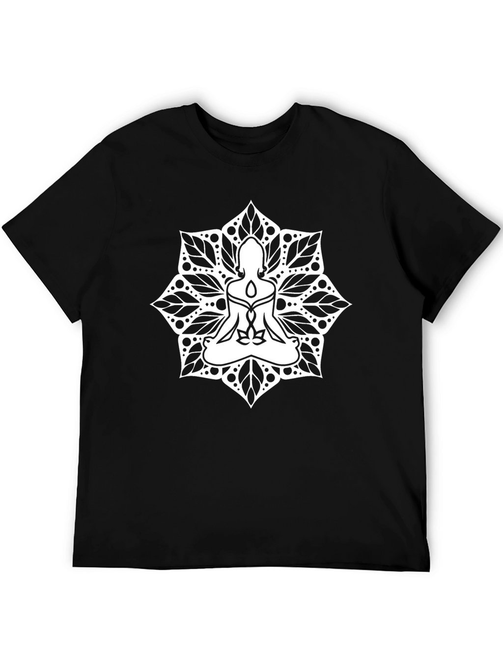 Mandala Meditation T-Shirt - Black Yoga Tee