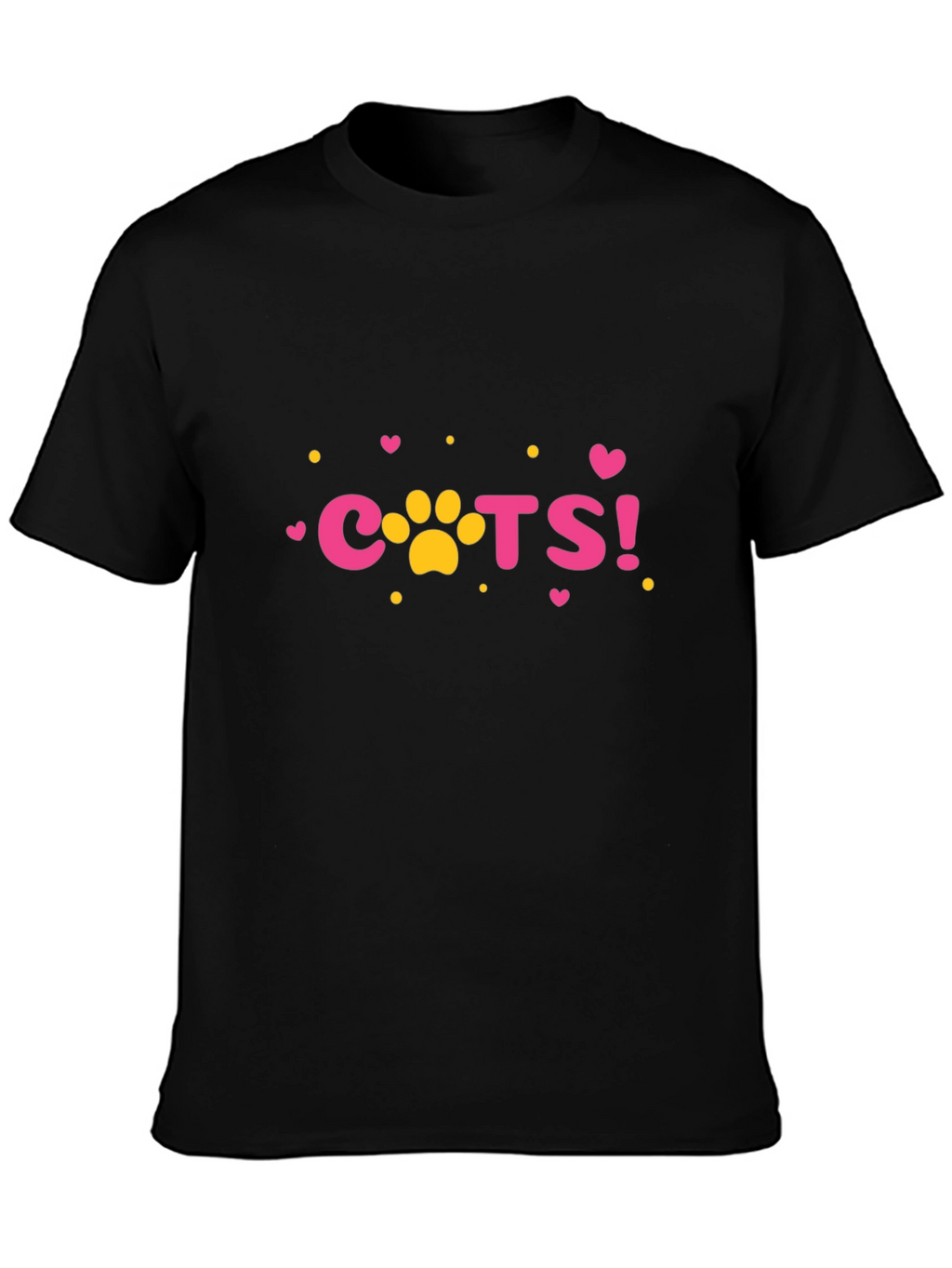 Cats Paw Print Graphic Tee - Casual Style