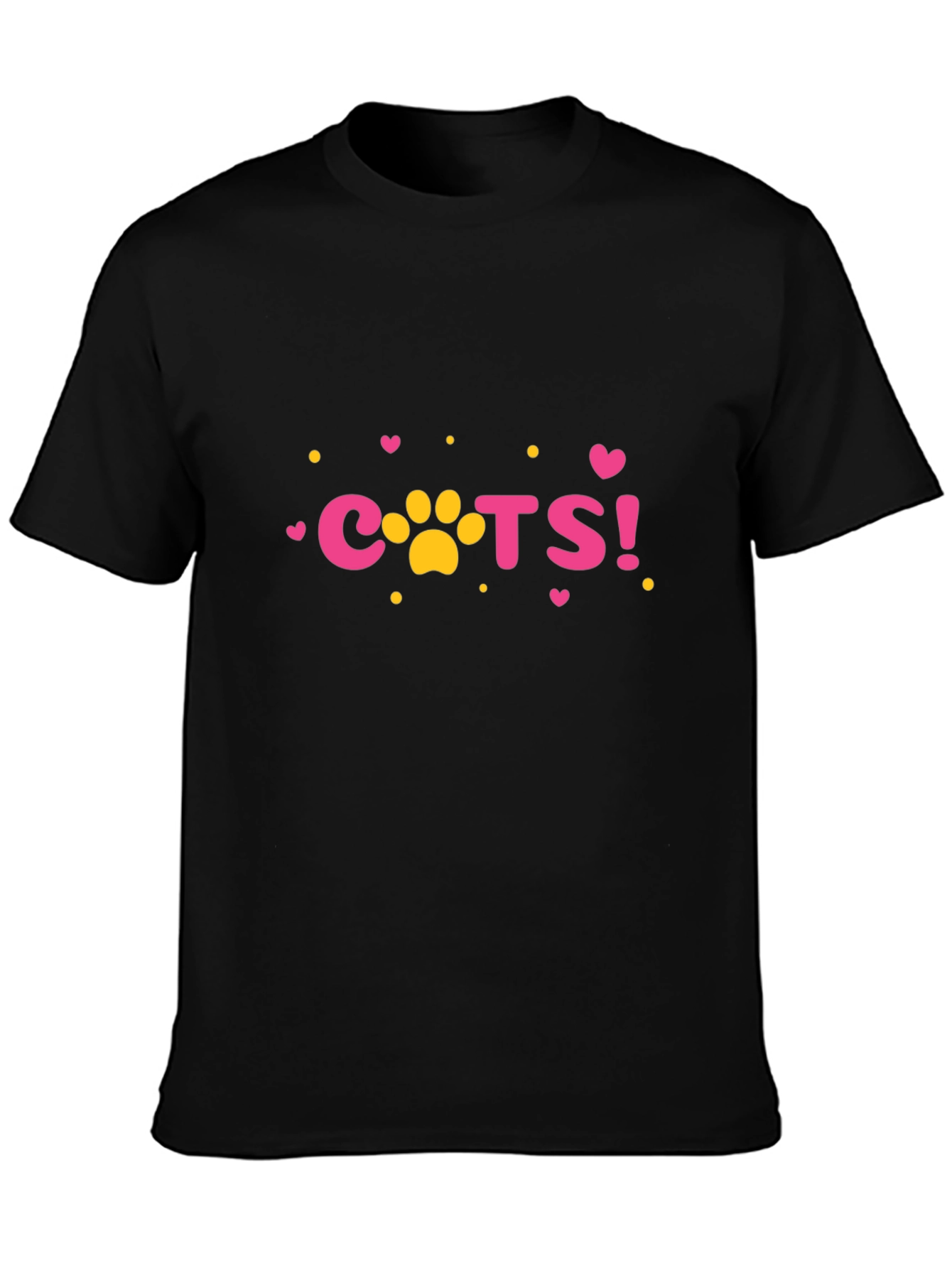 Cats Paw Print Graphic Tee - Casual Style