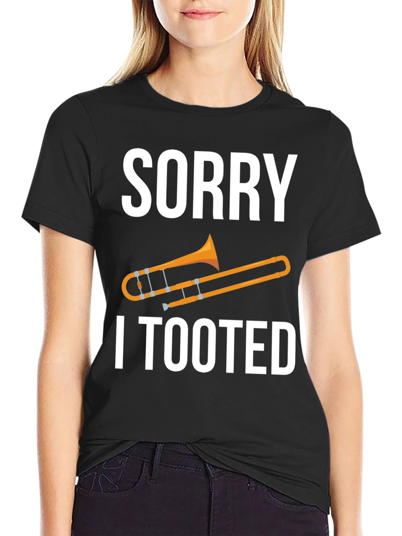 Sorry I Tooted Trombone T-Shirt Funny Musician Tee