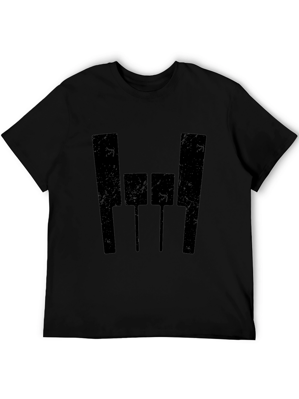 Black T-Shirt with Abstract Graphic Design