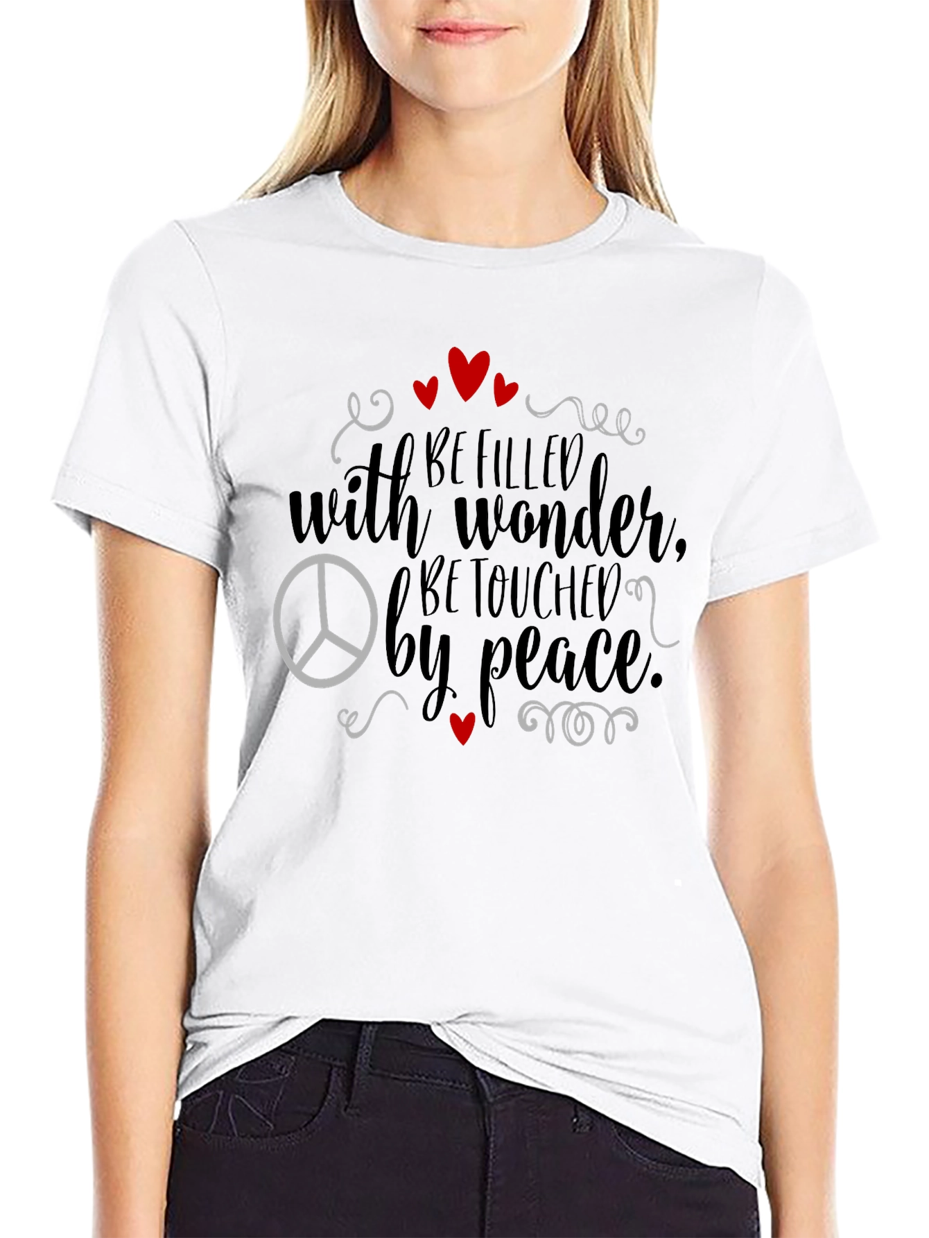 Wonder & Peace Graphic T-Shirt - Black