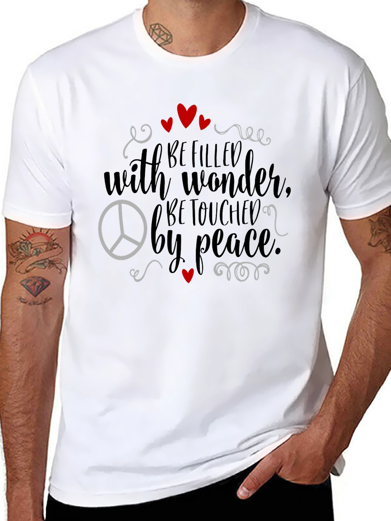 Wonder & Peace Graphic T-Shirt - Black