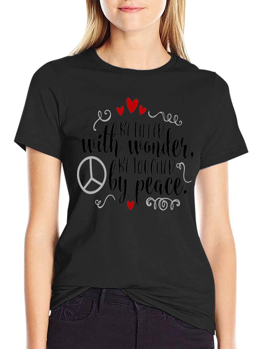 Wonder & Peace Graphic T-Shirt - Black