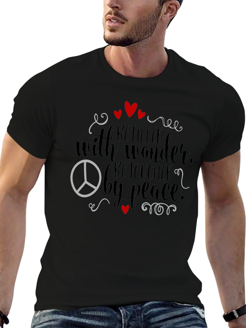 Wonder & Peace Graphic T-Shirt - Black