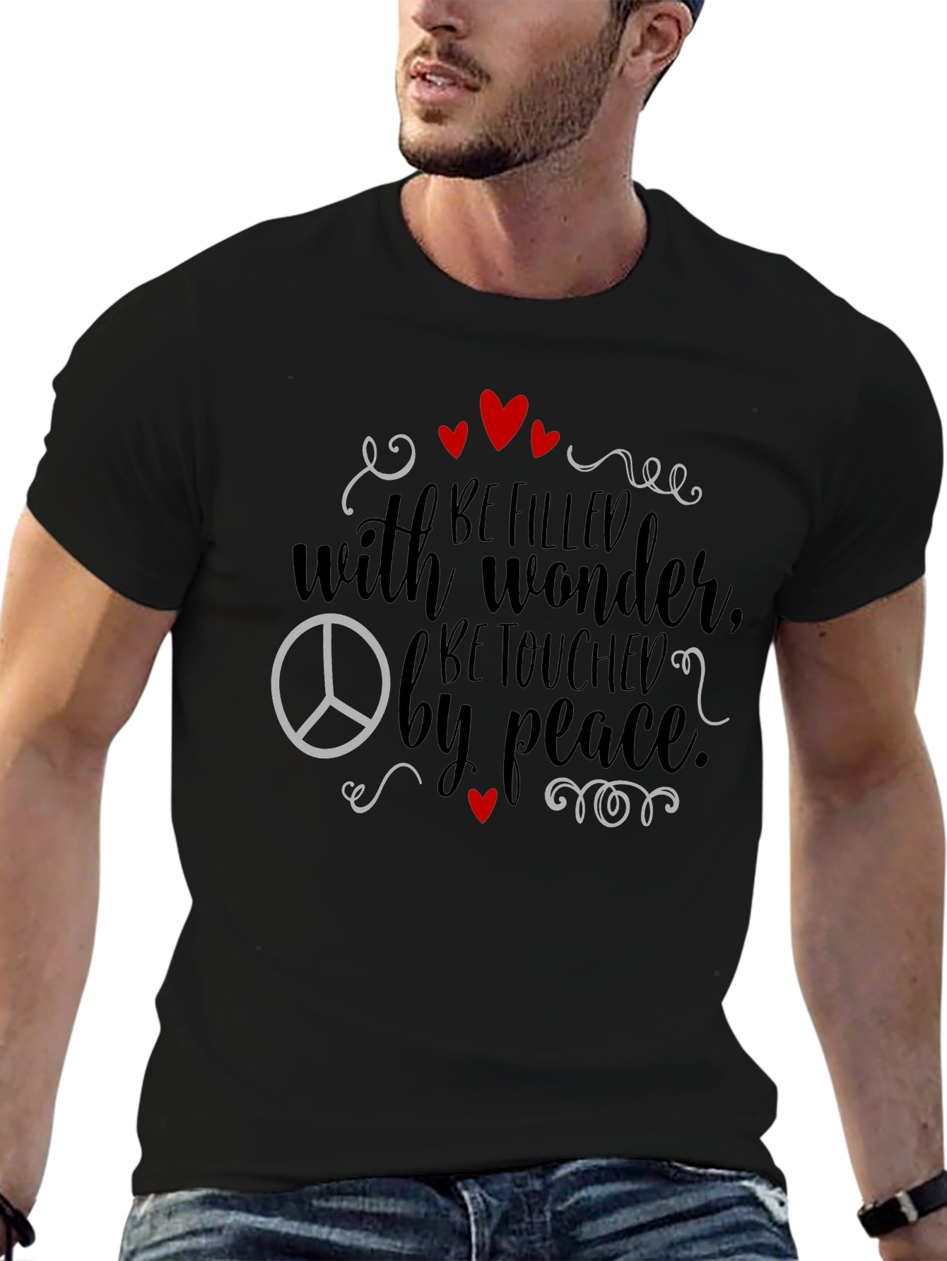 Wonder & Peace Graphic T-Shirt - Black