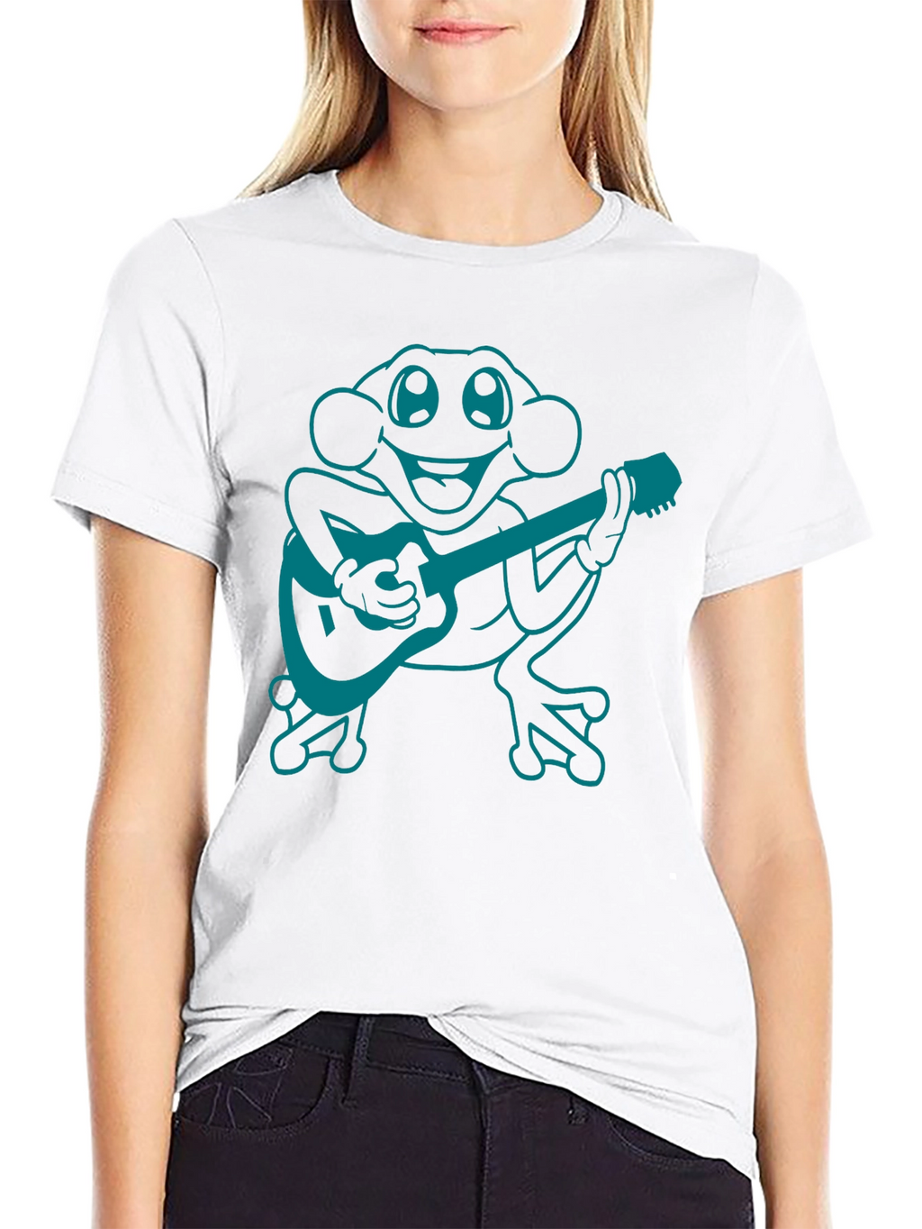 Frog Playing Guitar Graphic T-Shirt