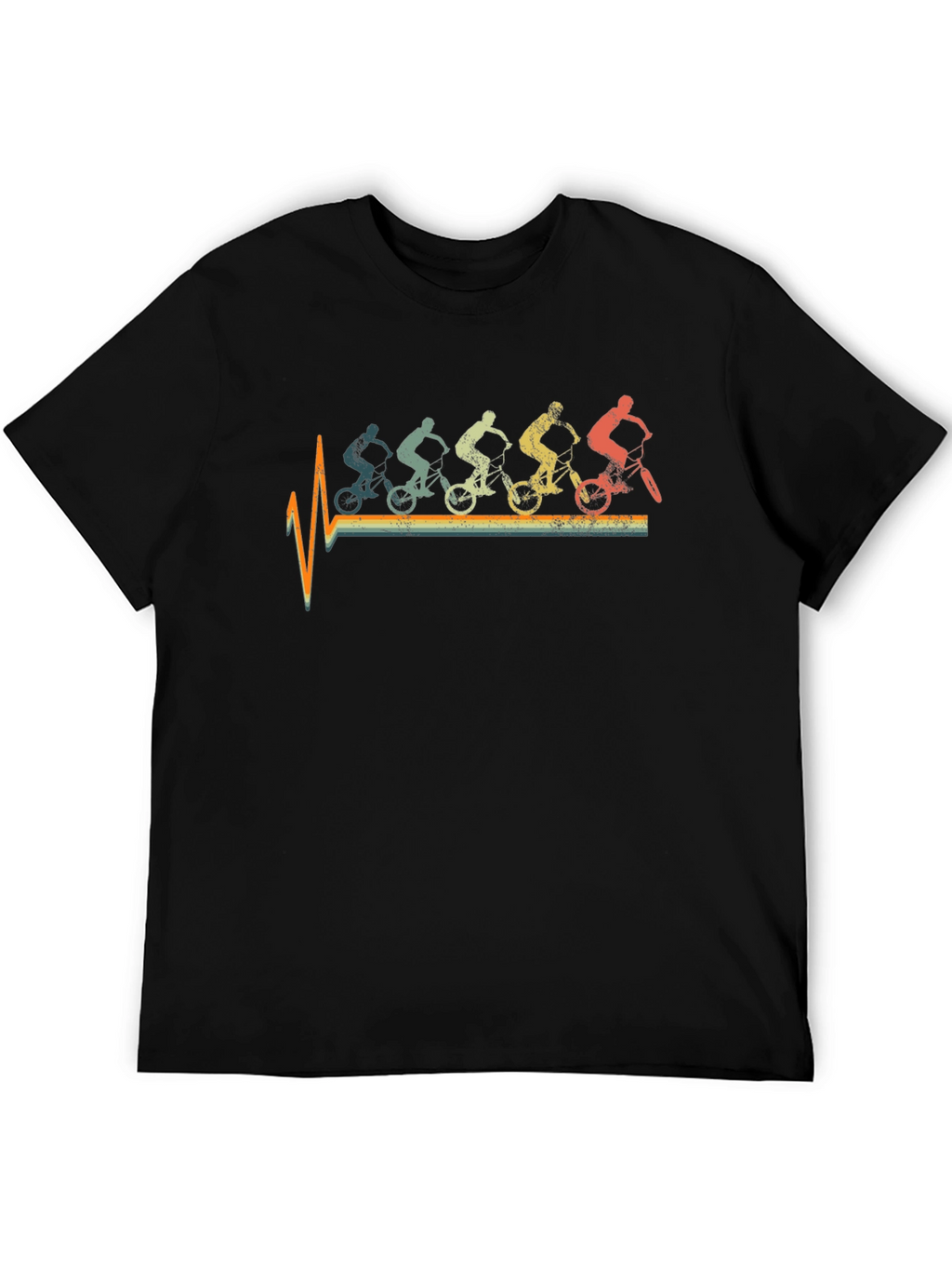 Retro Biker Heartbeat T-Shirt