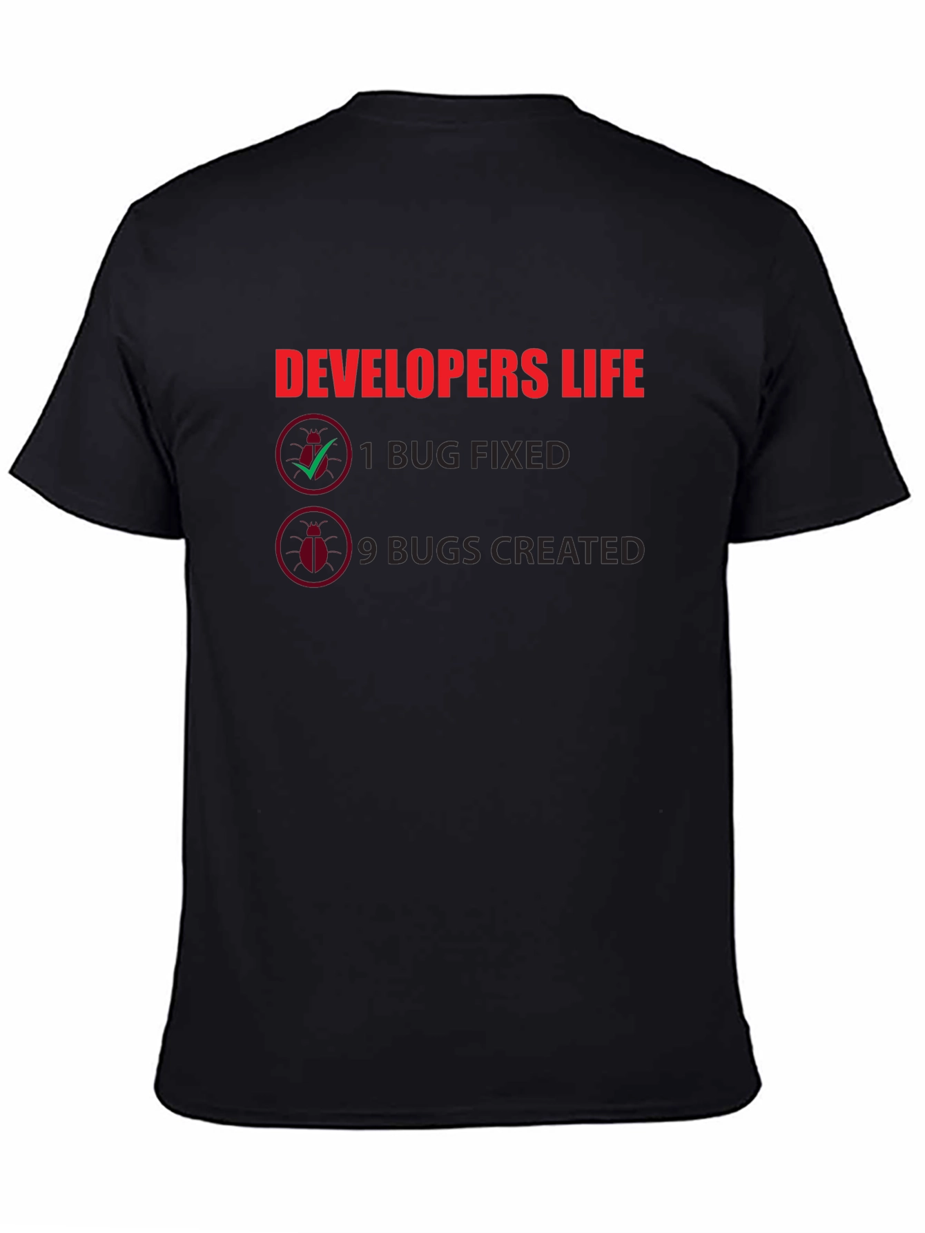 Developers Life Black Cotton T-Shirt