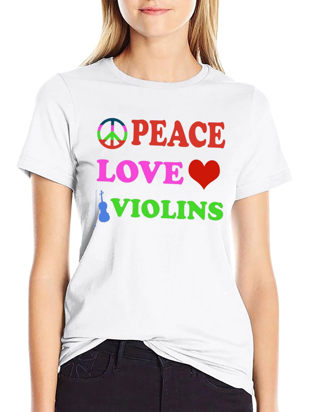 Peace Love Violins Graphic Tee