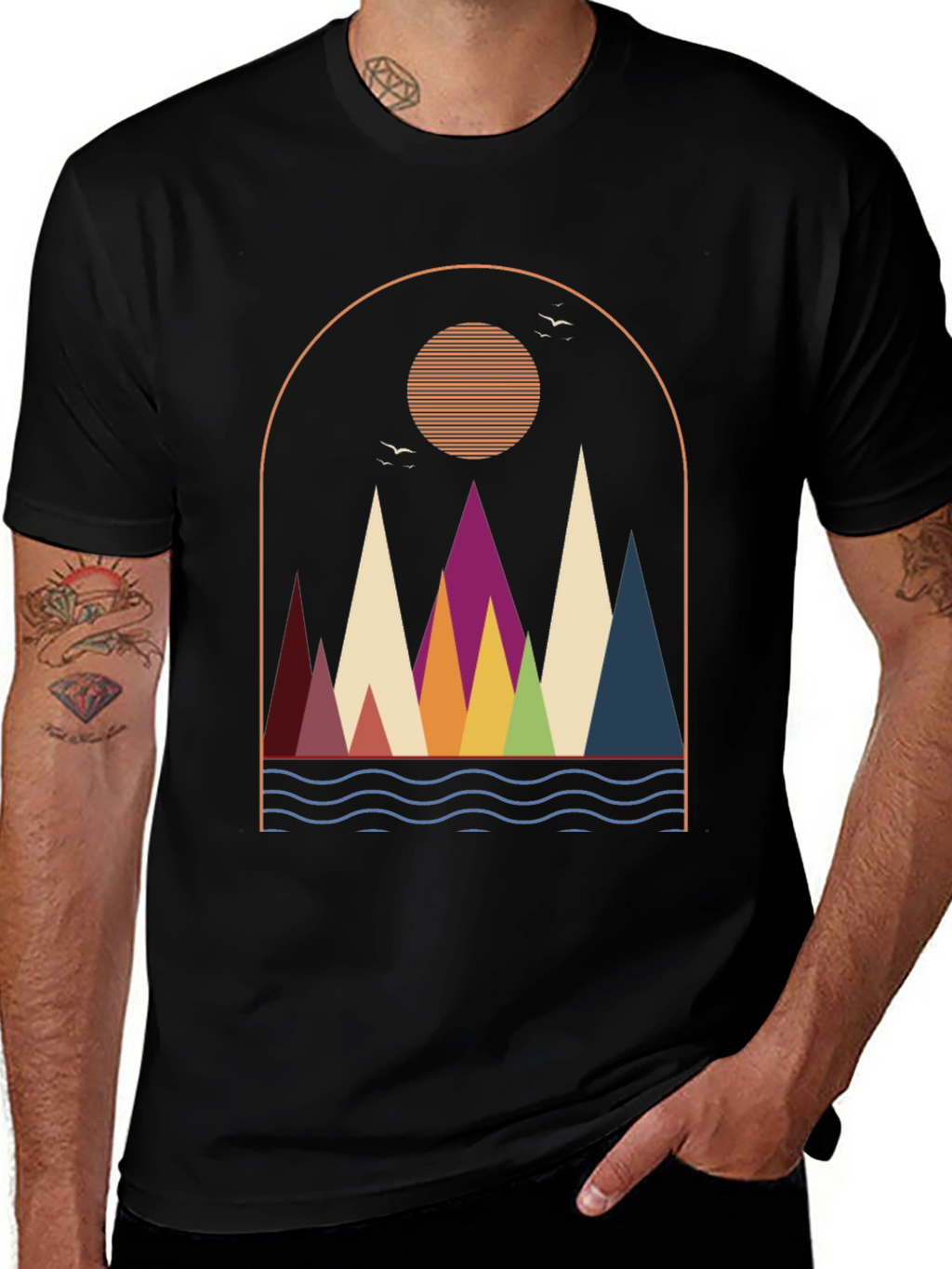 Retro Mountain Graphic T-Shirt