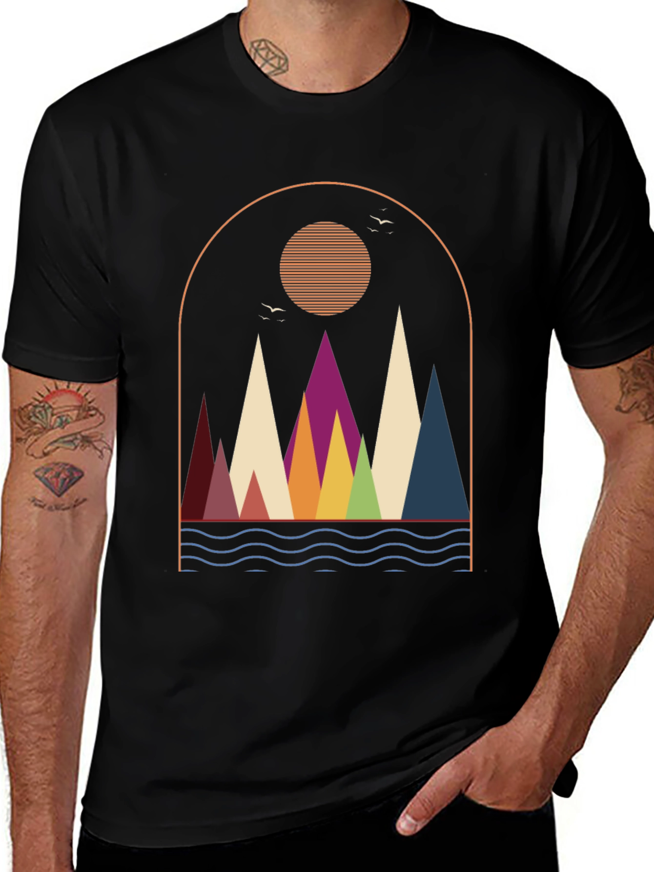 Retro Mountain Graphic T-Shirt