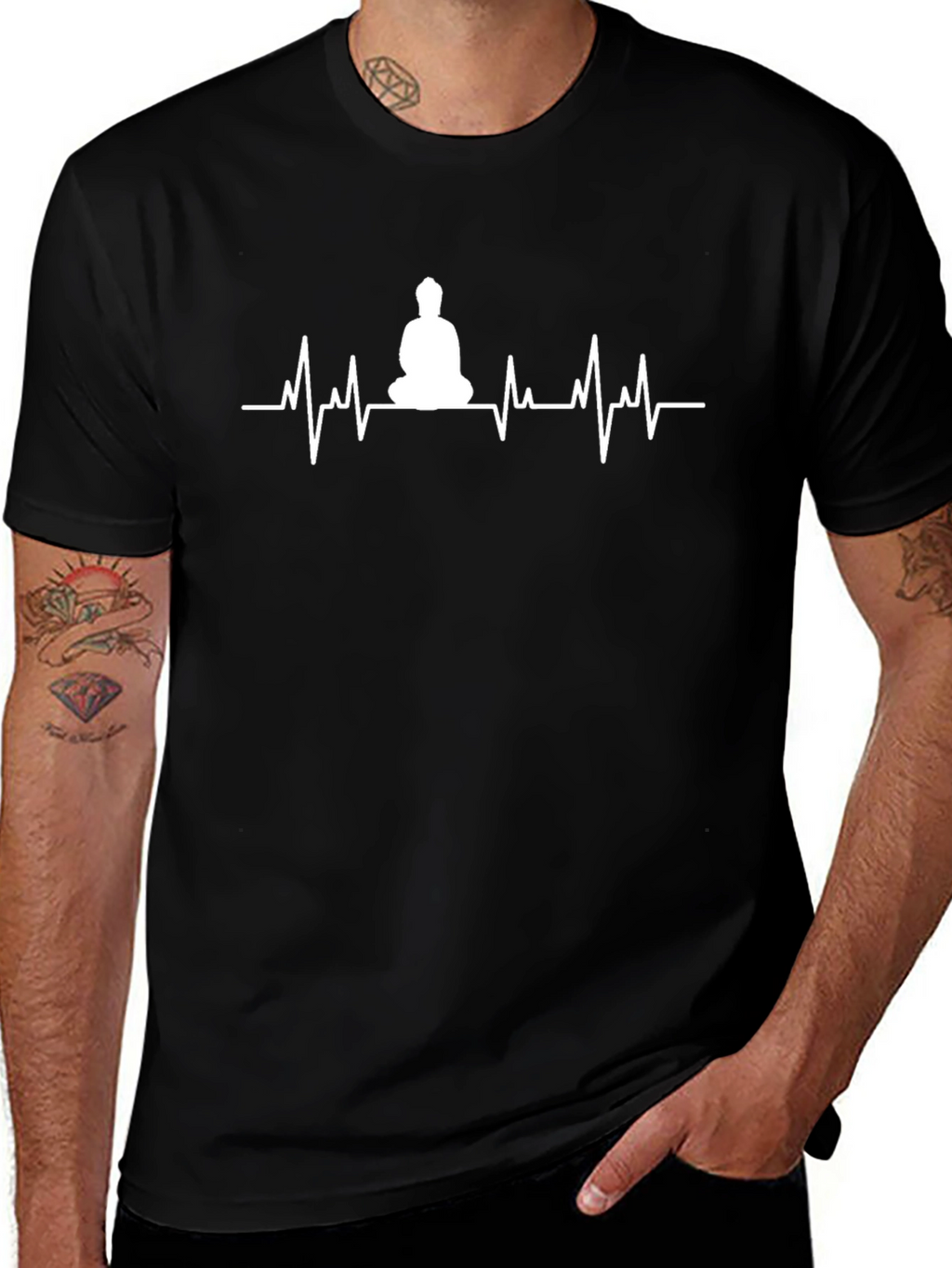 Buddha Heartbeat T-Shirt - Spiritual Vibe