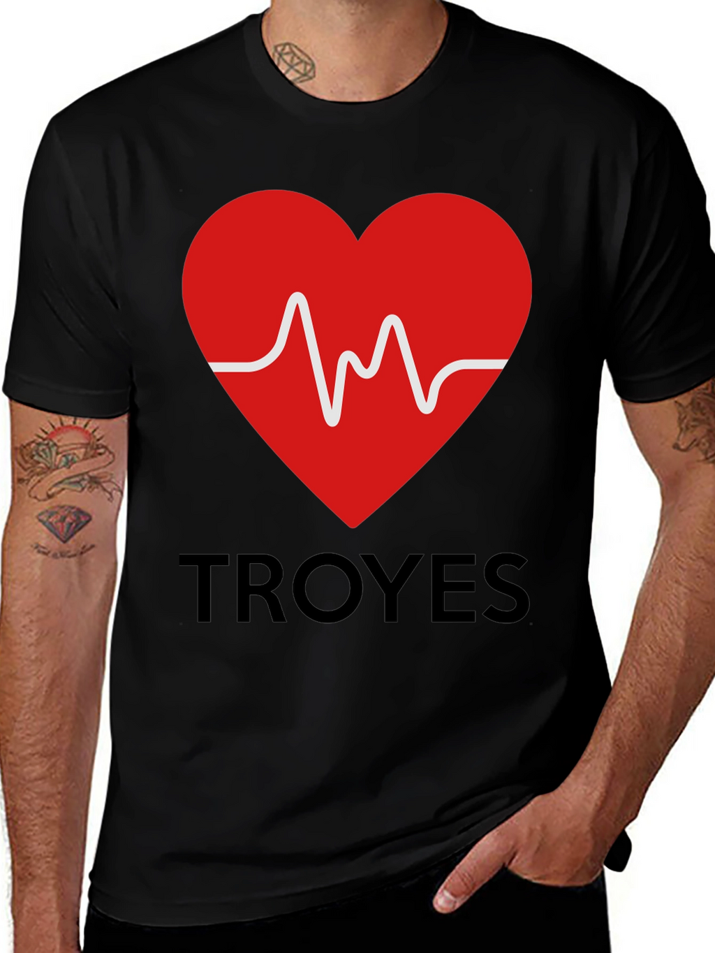 Heartbeat Troyes Graphic Tee - Trendy Cotton T-Shirt