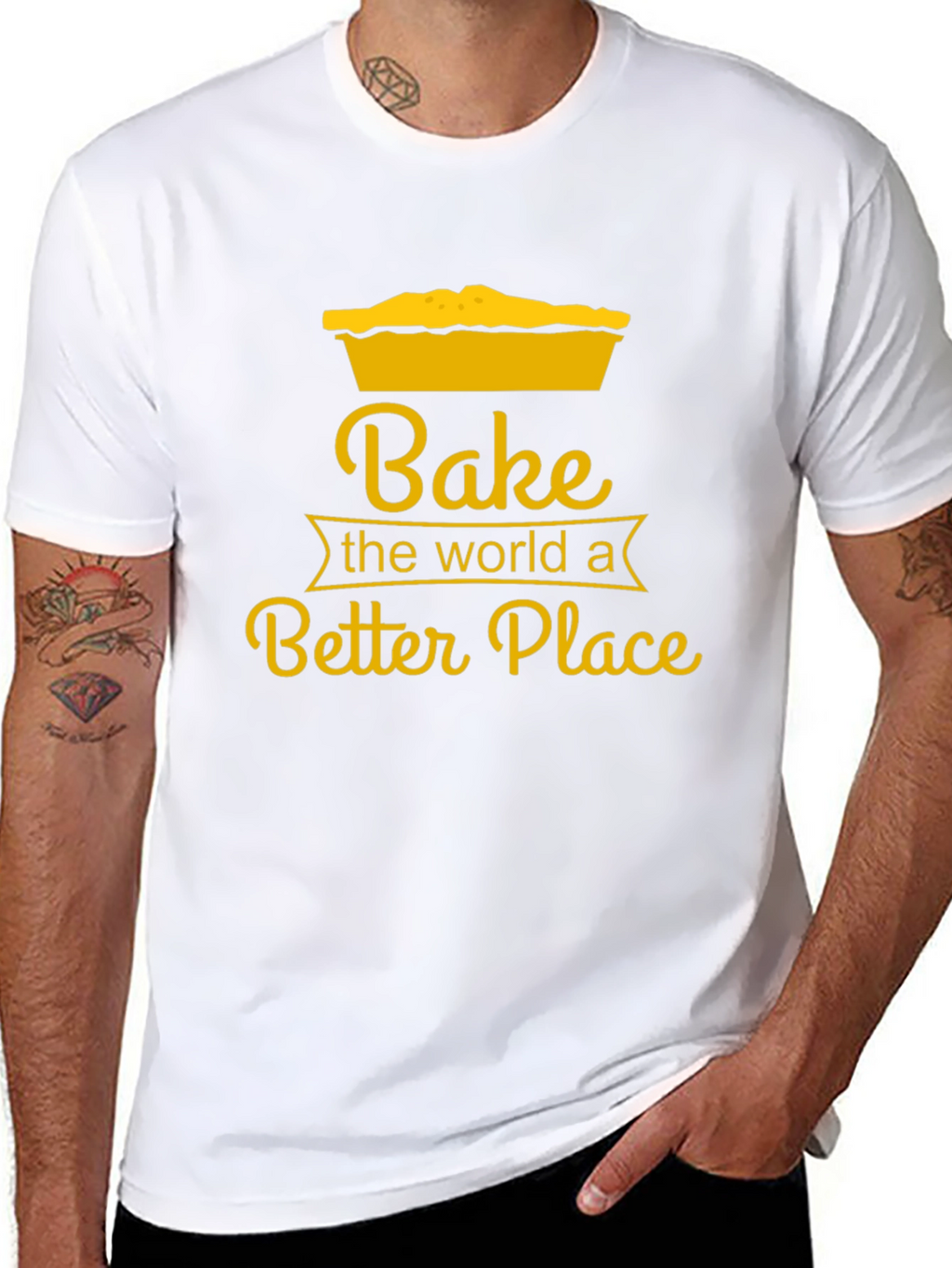 Bake the World T-Shirt - Novelty Baking Tee
