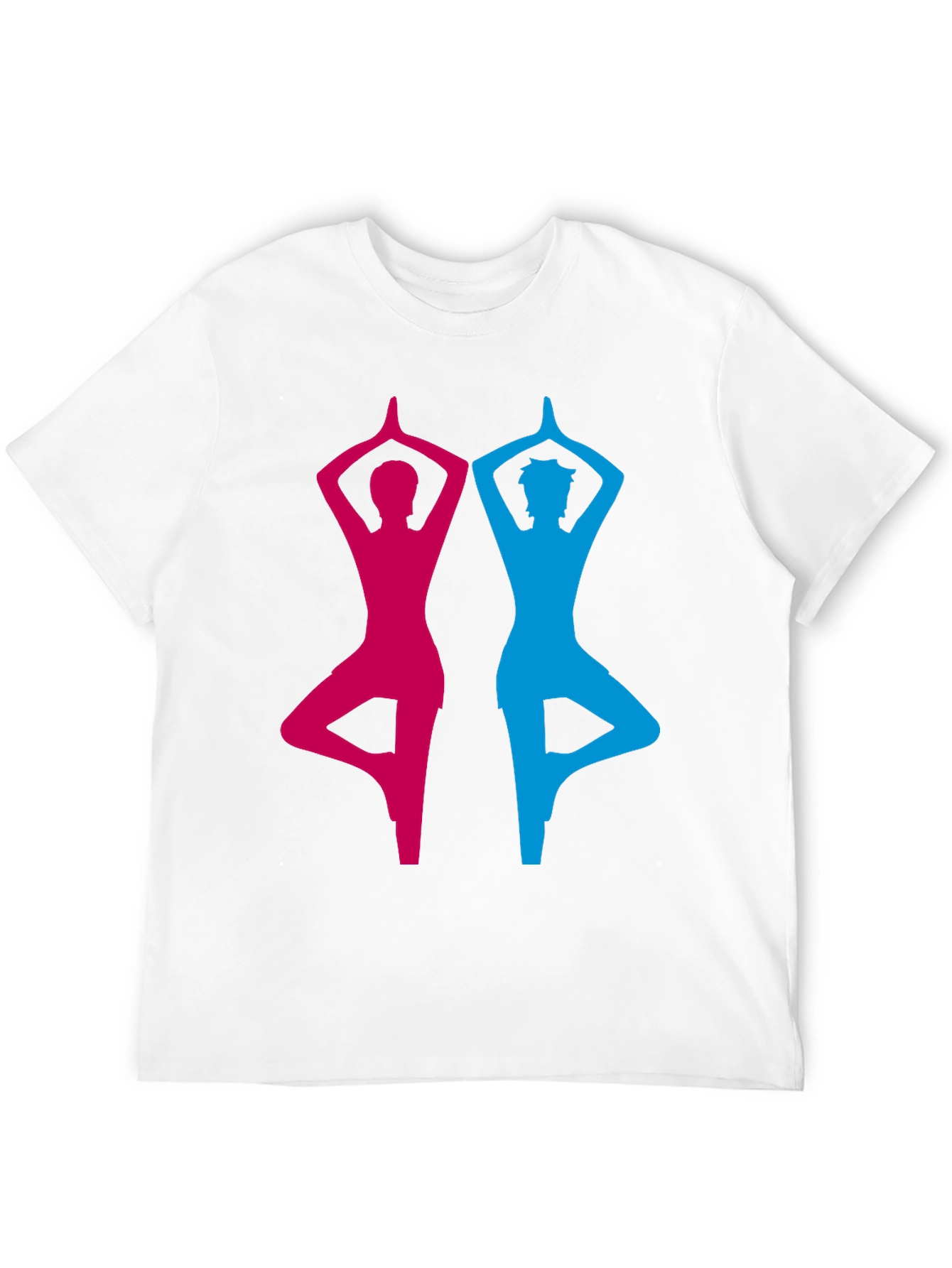 Yoga Pose Graphic Tee - Unisex Black Cotton T-Shirt