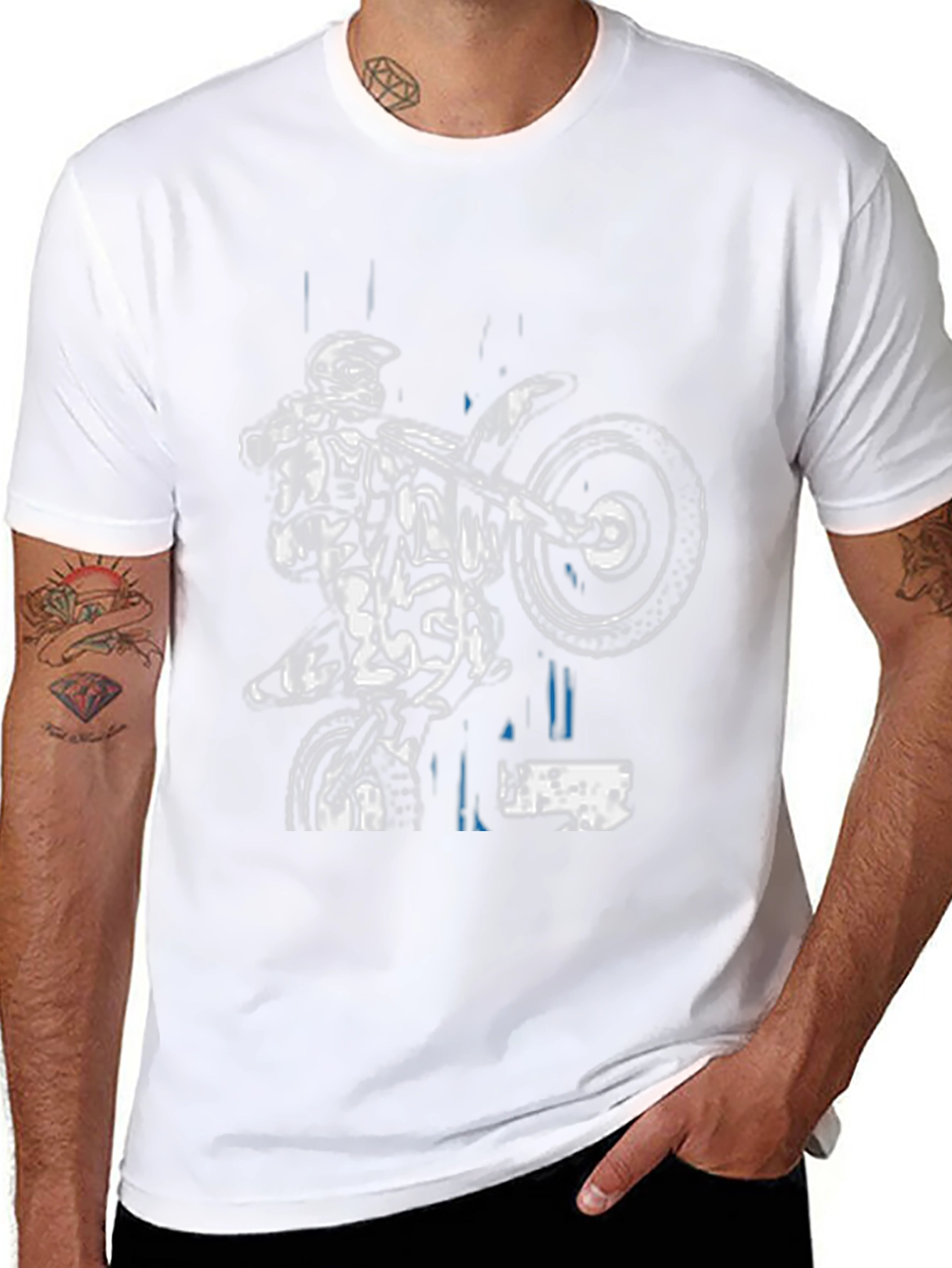 Motocross Rider Black T-Shirt