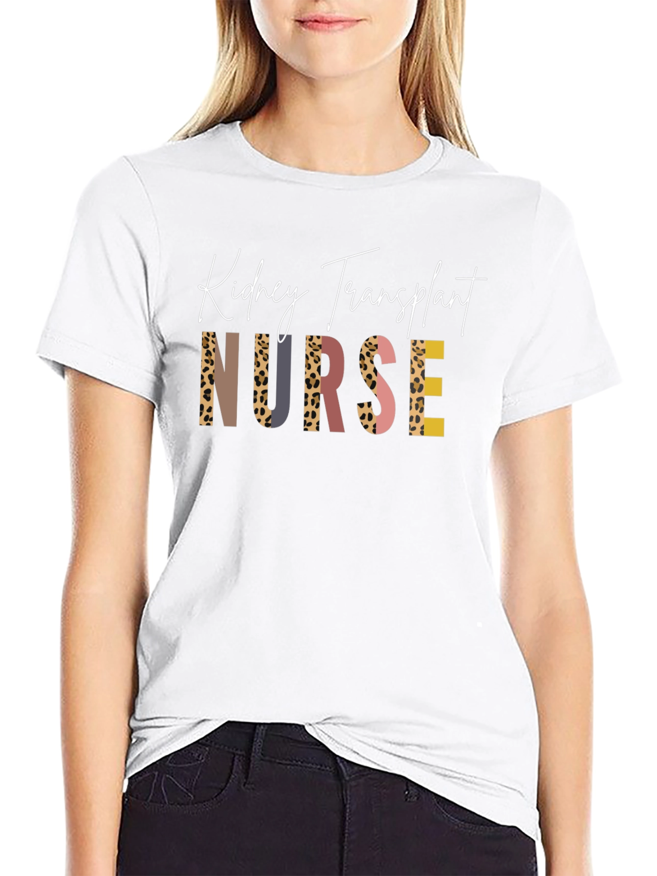 Kidney Transplant Nurse T-Shirt - Unique Leopard Print Design
