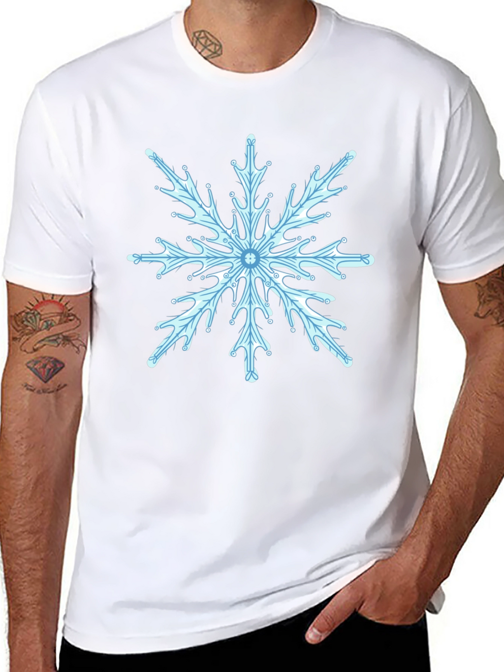 Snowflake Graphic Tee - Stylish Winter Apparel