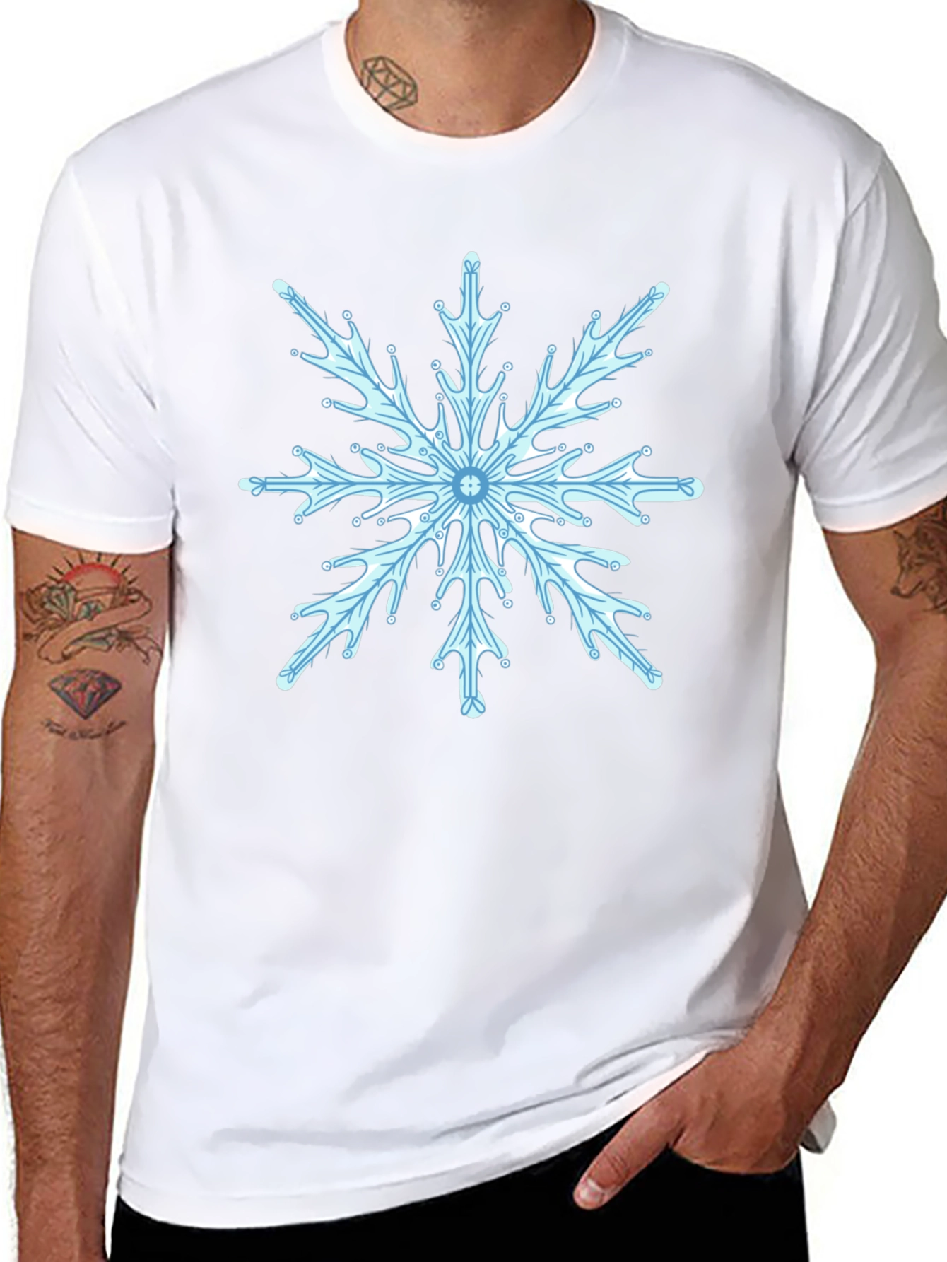 Snowflake Graphic Tee - Stylish Winter Apparel