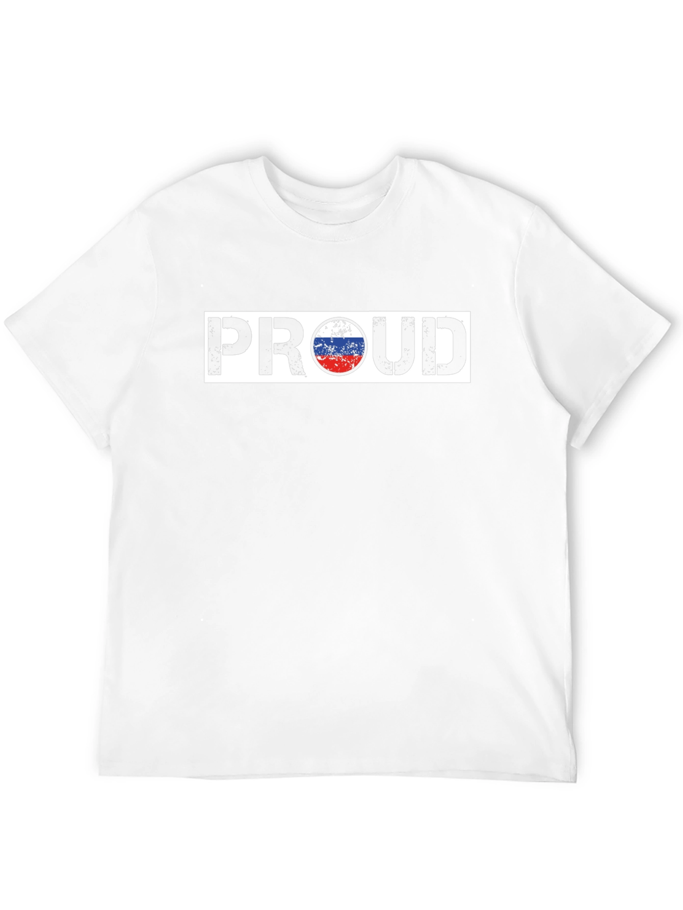 Proud Russian Flag T-Shirt - Black Cotton Tee