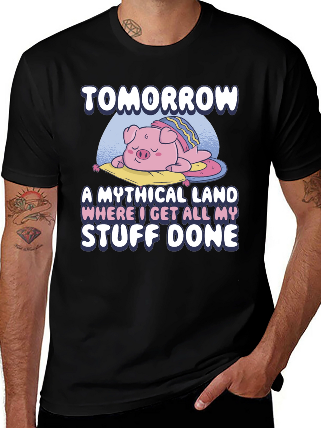 Tomorrow Mythical Land Pig Nap T-Shirt