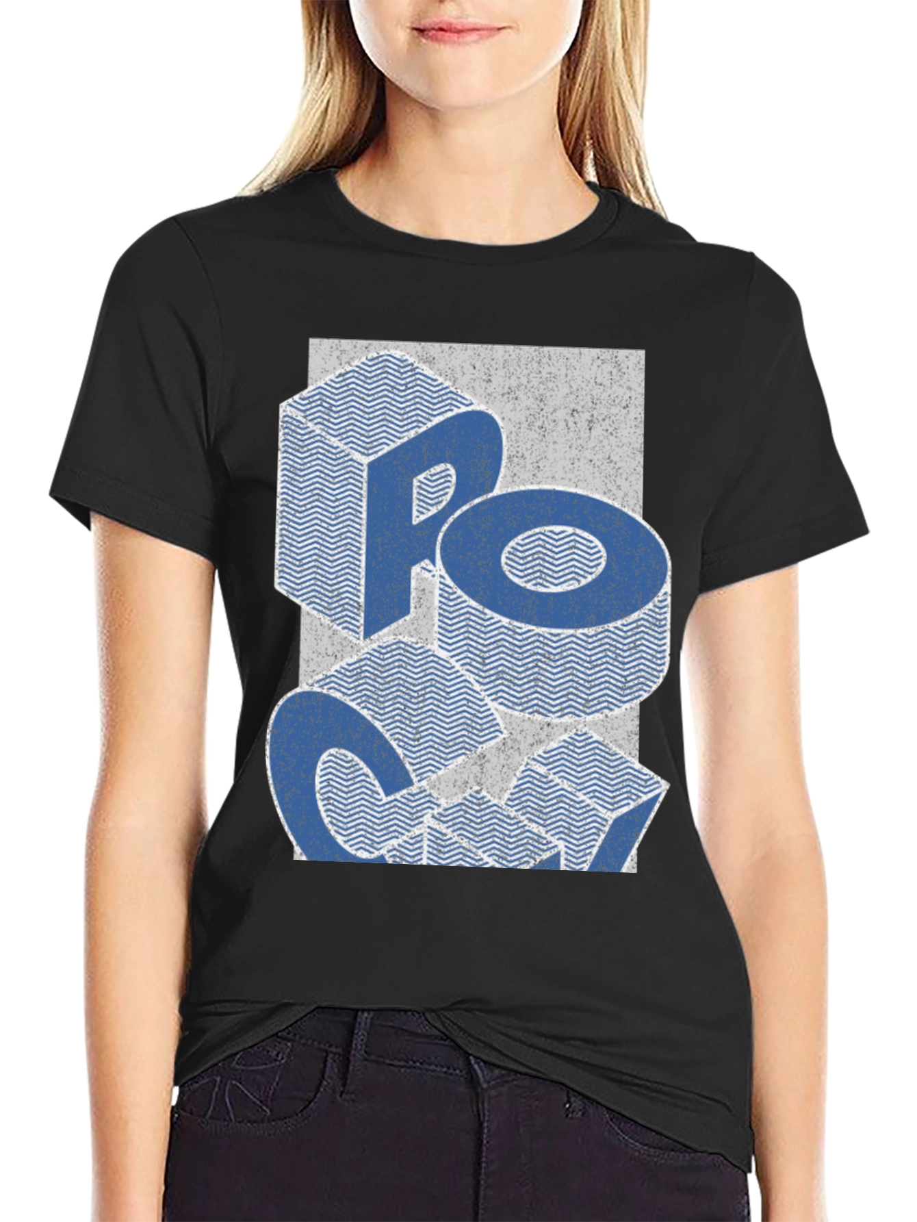 Retro Block Letter Graphic Tee - Casual Comfort