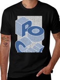 Retro Block Letter Graphic Tee - Casual Comfort