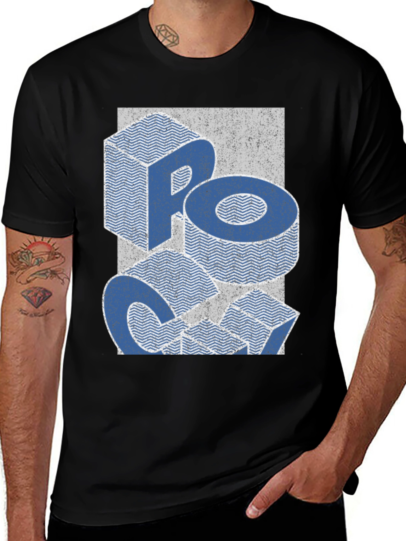 Retro Block Letter Graphic Tee - Casual Comfort
