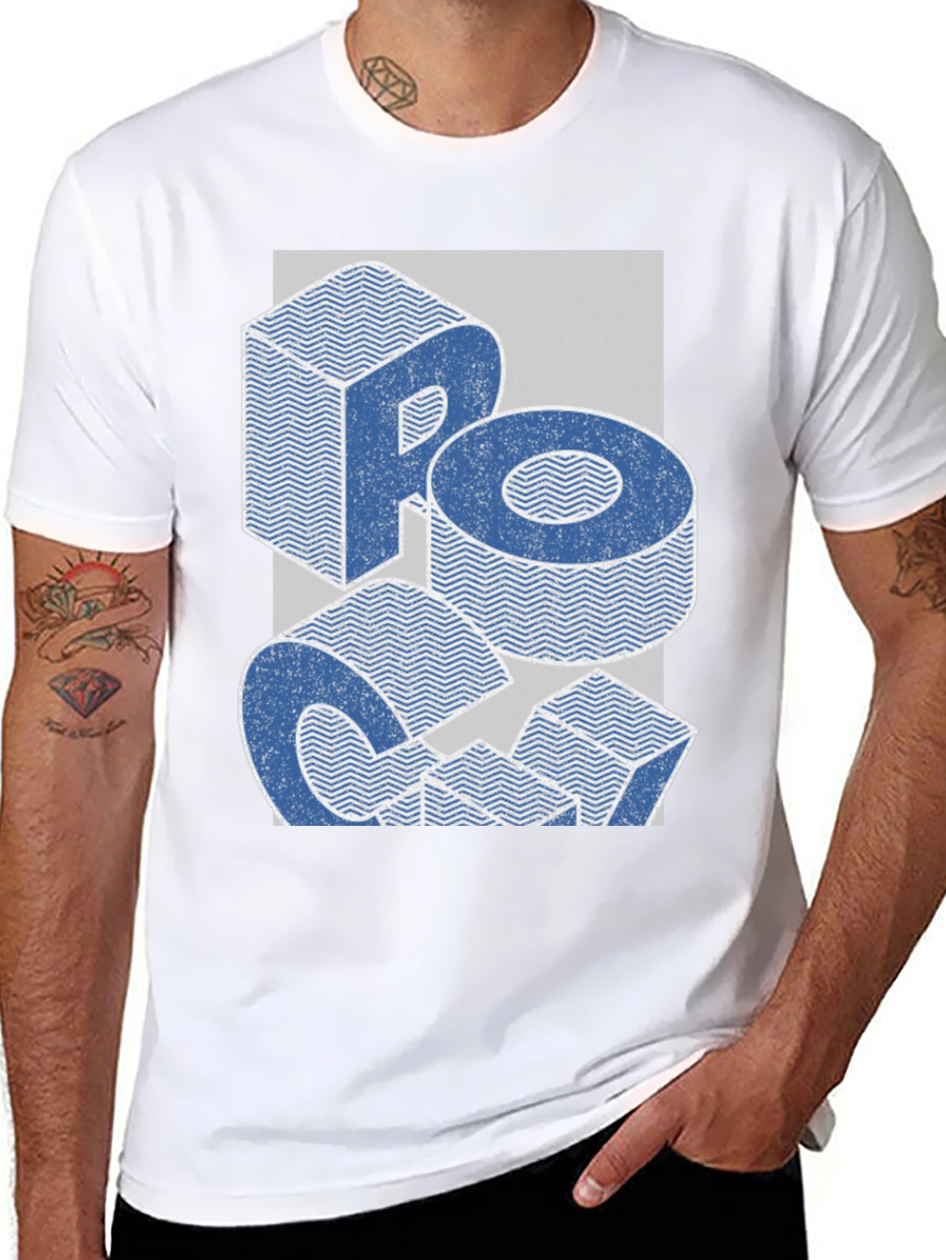 Retro Block Letter Graphic Tee - Casual Comfort