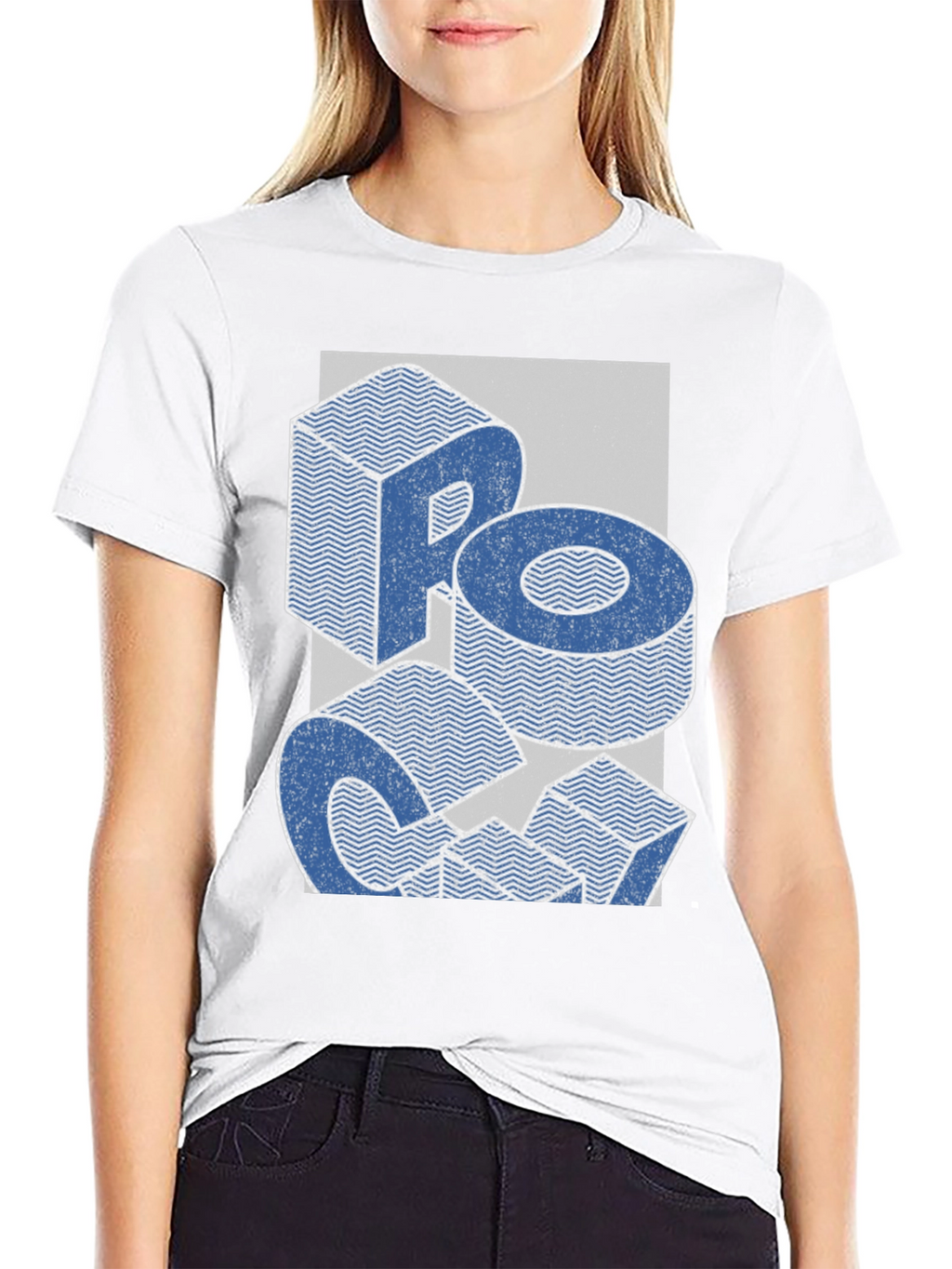 Retro Block Letter Graphic Tee - Casual Comfort