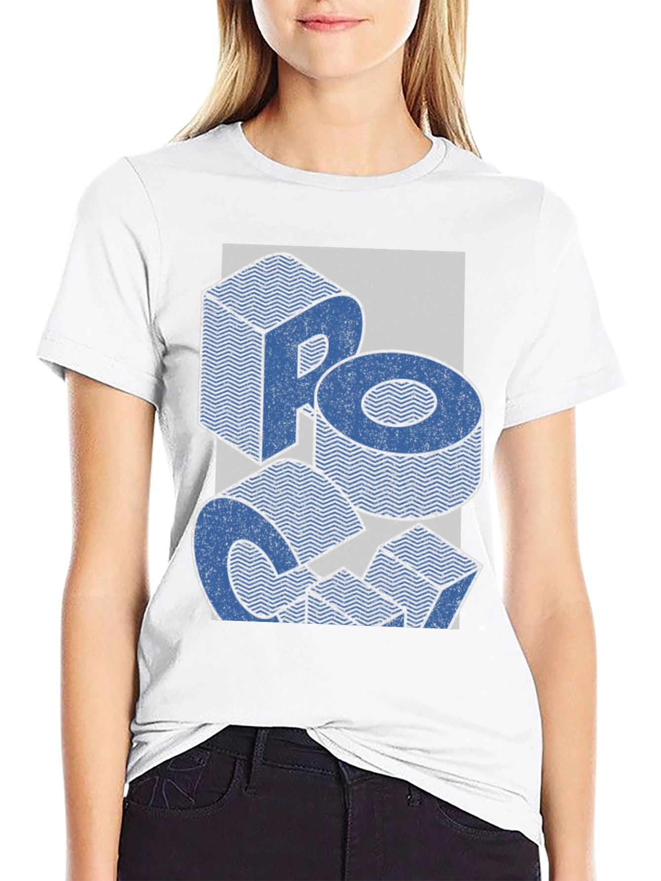 Retro Block Letter Graphic Tee - Casual Comfort