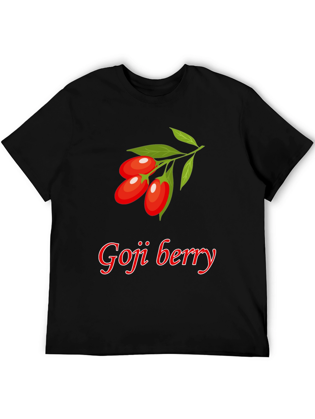 Goji Berry Graphic Tee - Black Casual T-Shirt
