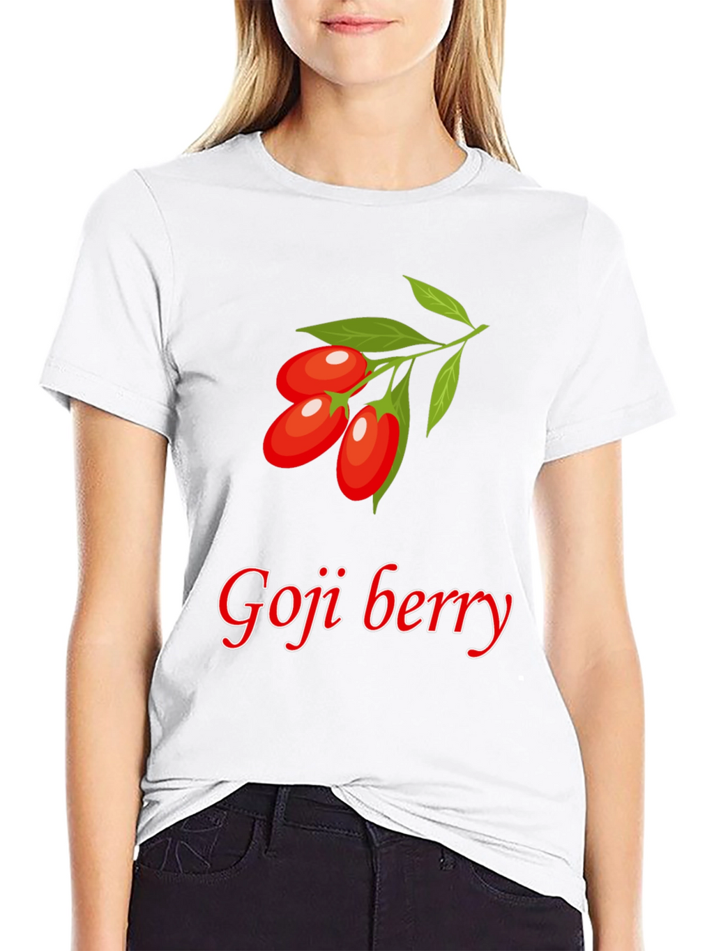 Goji Berry Graphic Tee - Black Casual T-Shirt