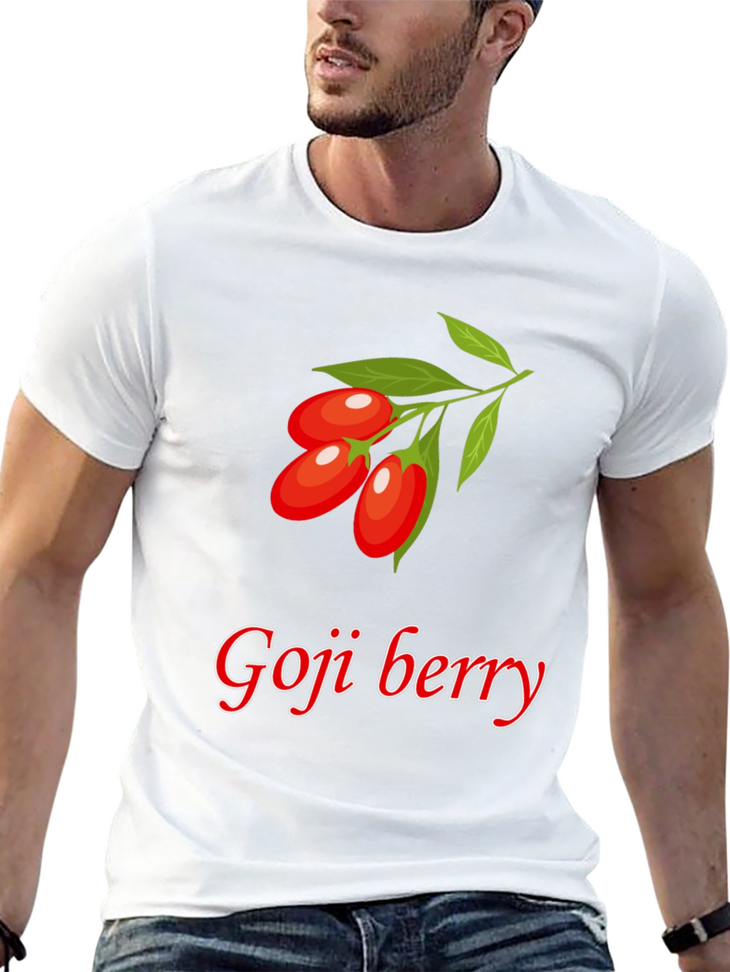 Goji Berry Graphic Tee - Black Casual T-Shirt