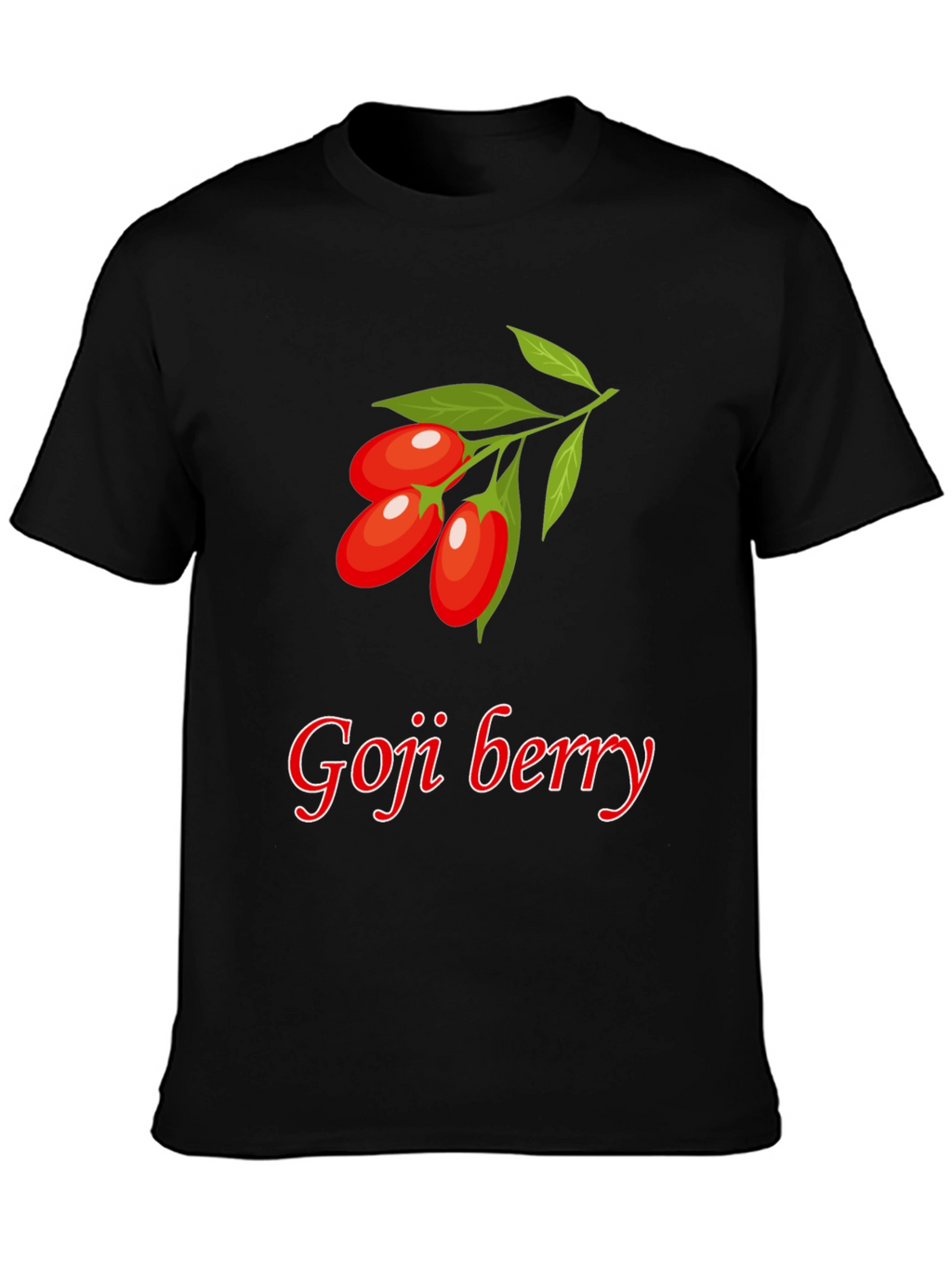 Goji Berry Graphic Tee - Black Casual T-Shirt