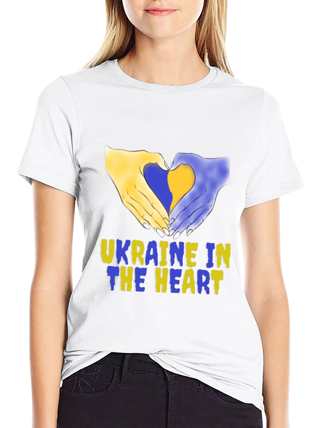 Ukraine in Heart T-Shirt - Support Ukraine