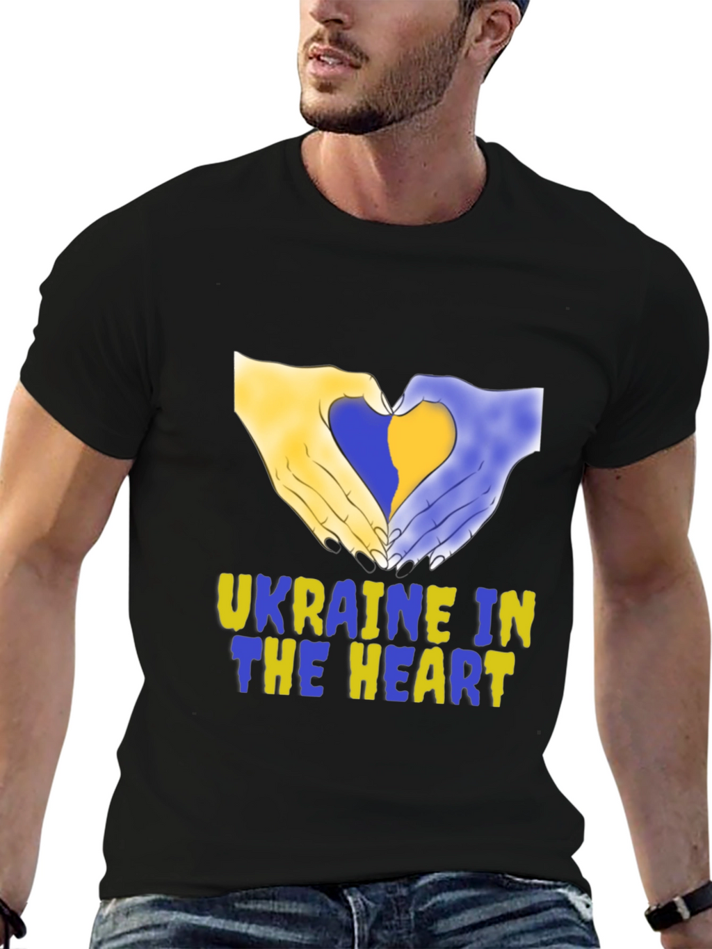 Ukraine in Heart T-Shirt - Support Ukraine