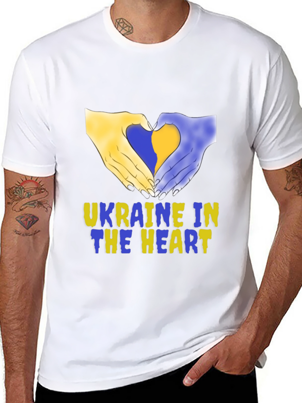 Ukraine in Heart T-Shirt - Support Ukraine