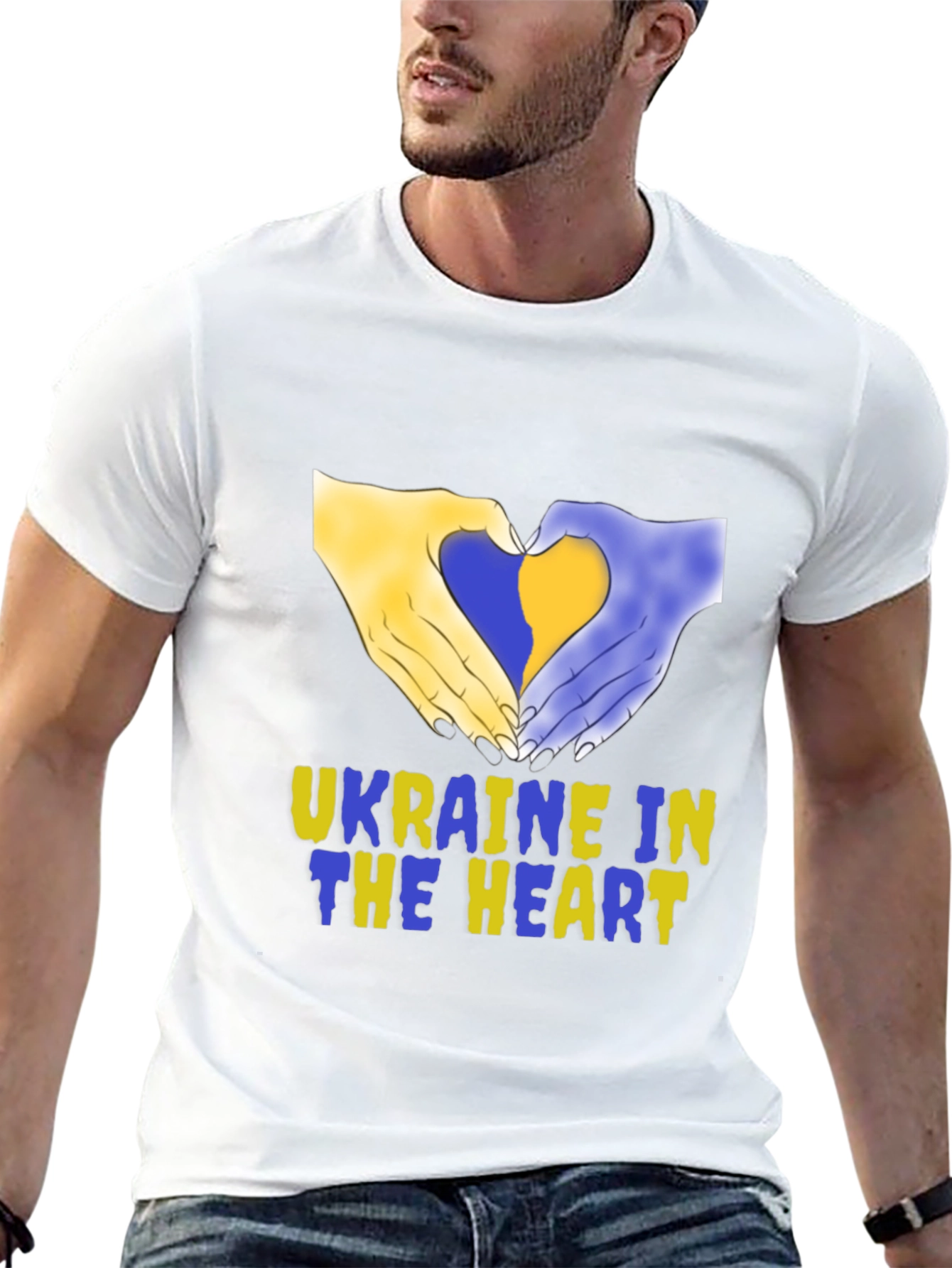 Ukraine in Heart T-Shirt - Support Ukraine