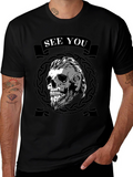 Viking Skull See You In Valhalla Black T-Shirt