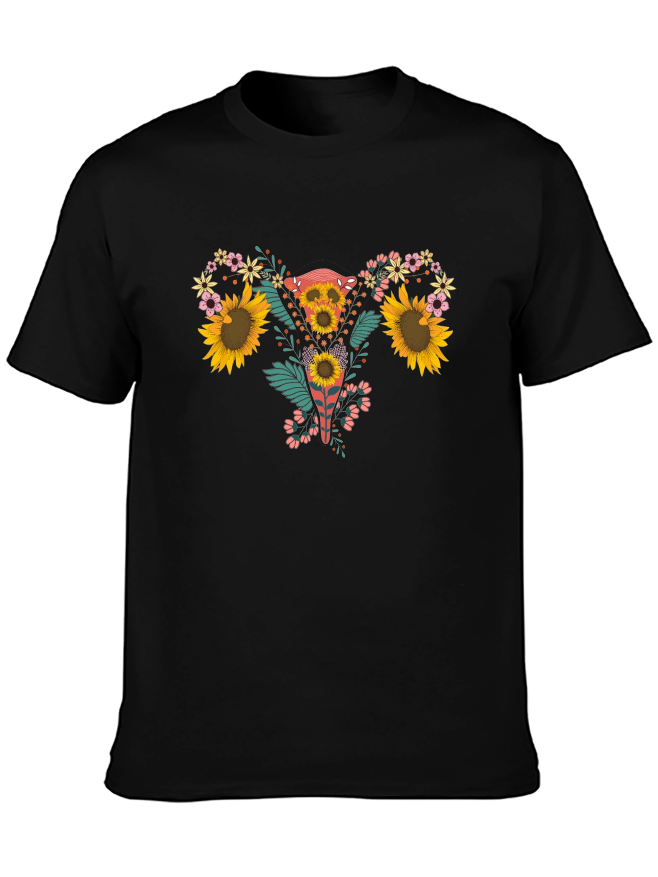 Floral Uterus Graphic Tee