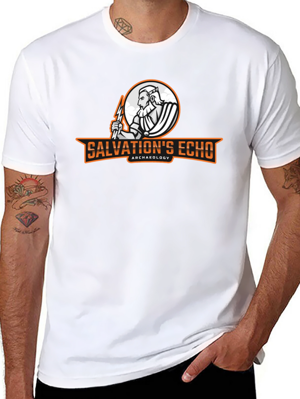 Salvations Echo Archaeology T-Shirt Zeus Graphic Black