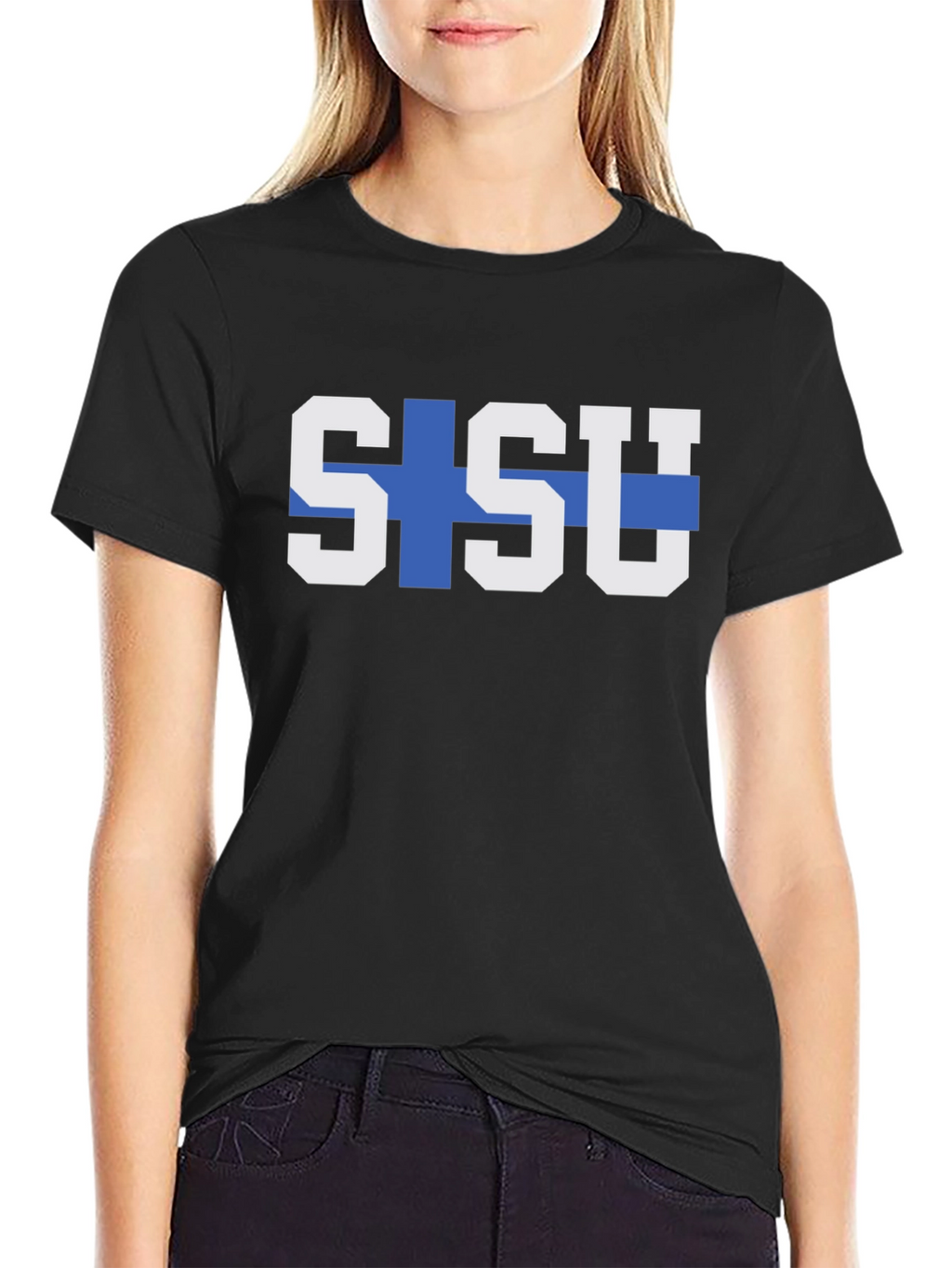 Sisu Finland Flag Graphic Tee - Black T-Shirt